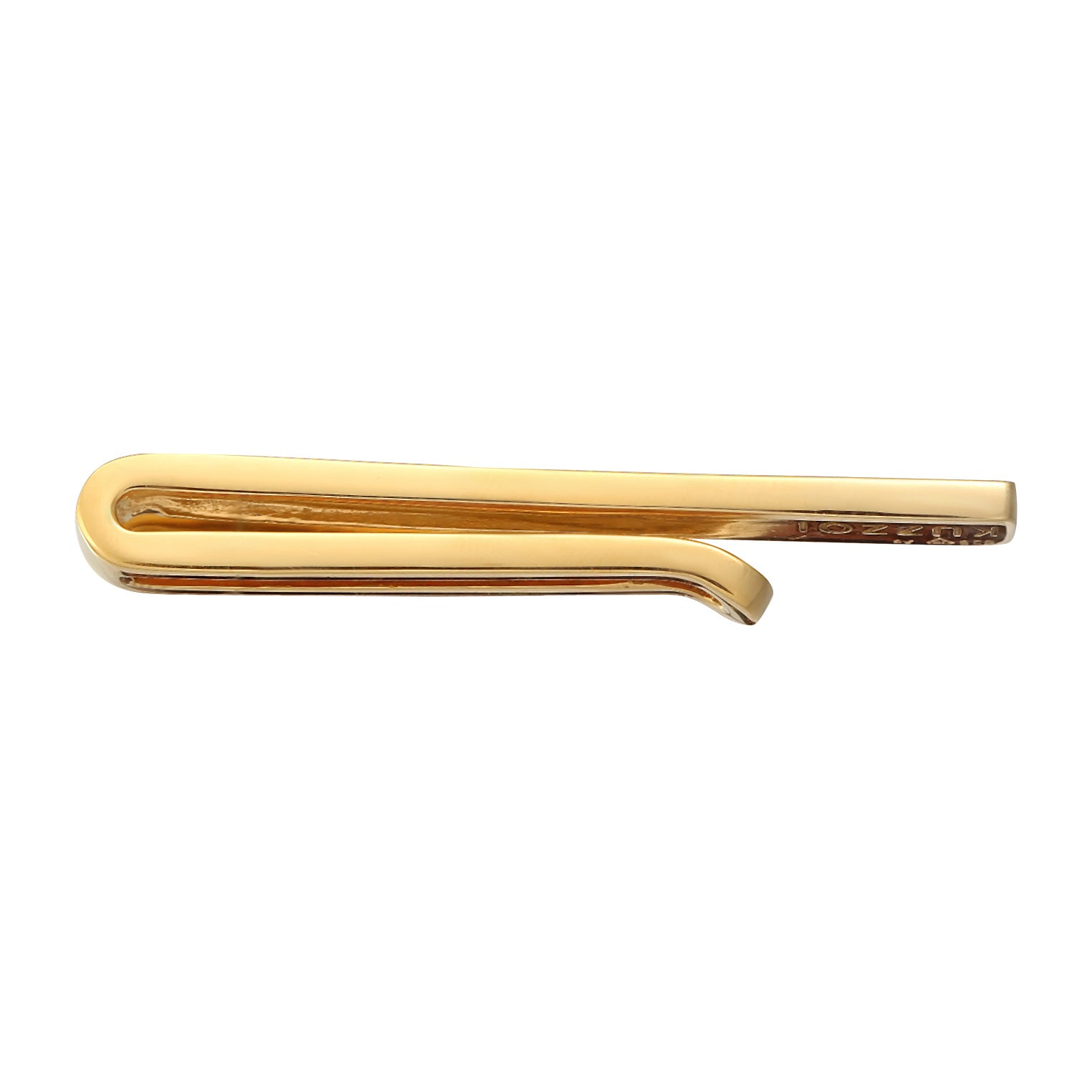 Gold - KUZZOI | Krawattennadel Rillen Design | 925 Sterling Silber vergoldet