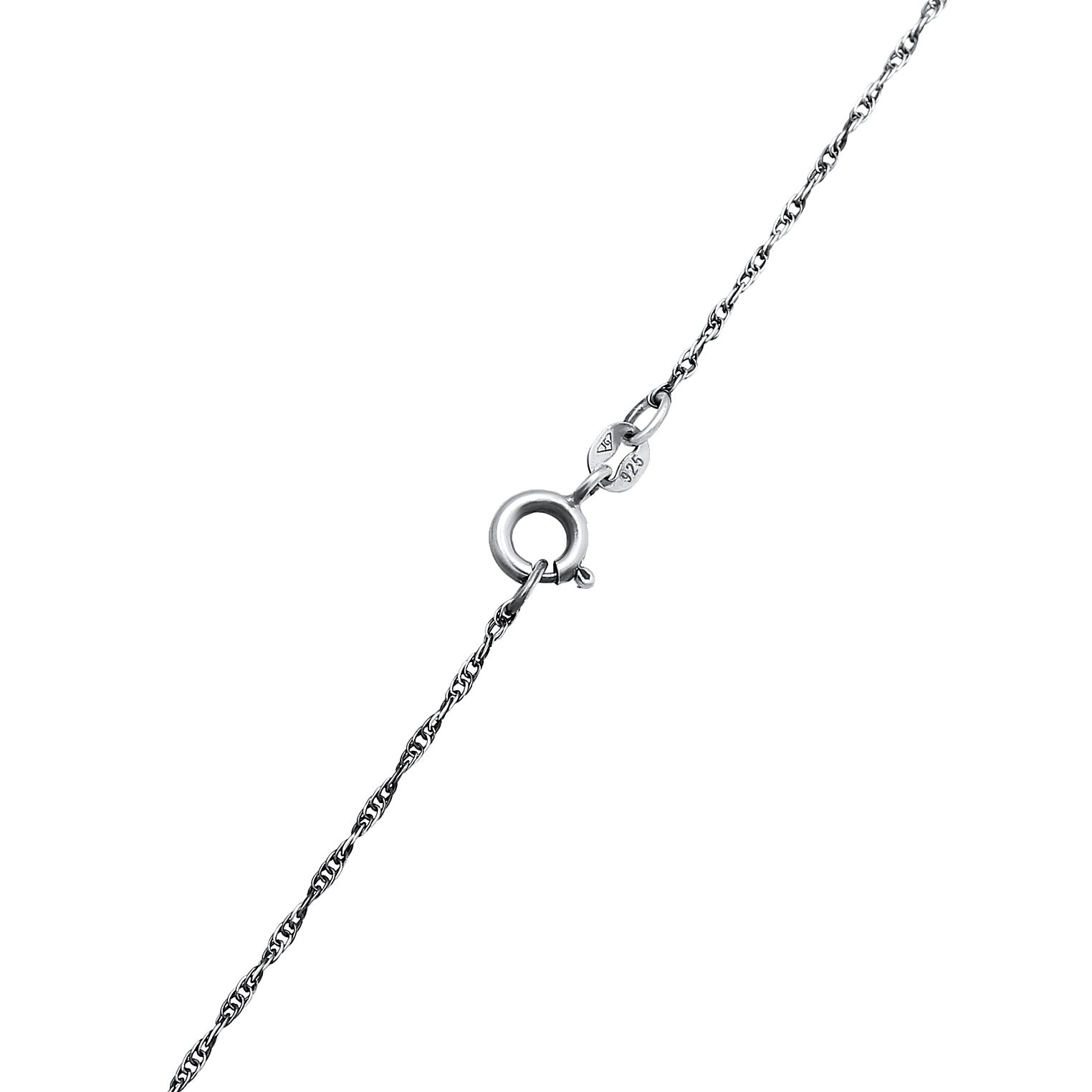 Silber - KUZZOI | Figaro-Halskette Peace | 925er Sterling Silber