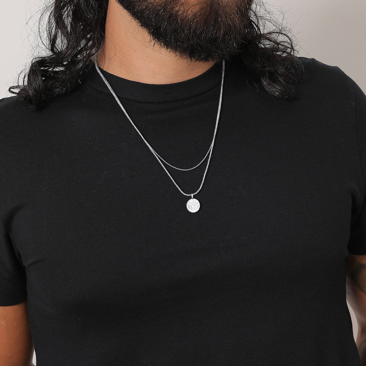 Elli Necklace Platelet Initials Letter M Minimal In 925 Sterling Silver Gold Plated
