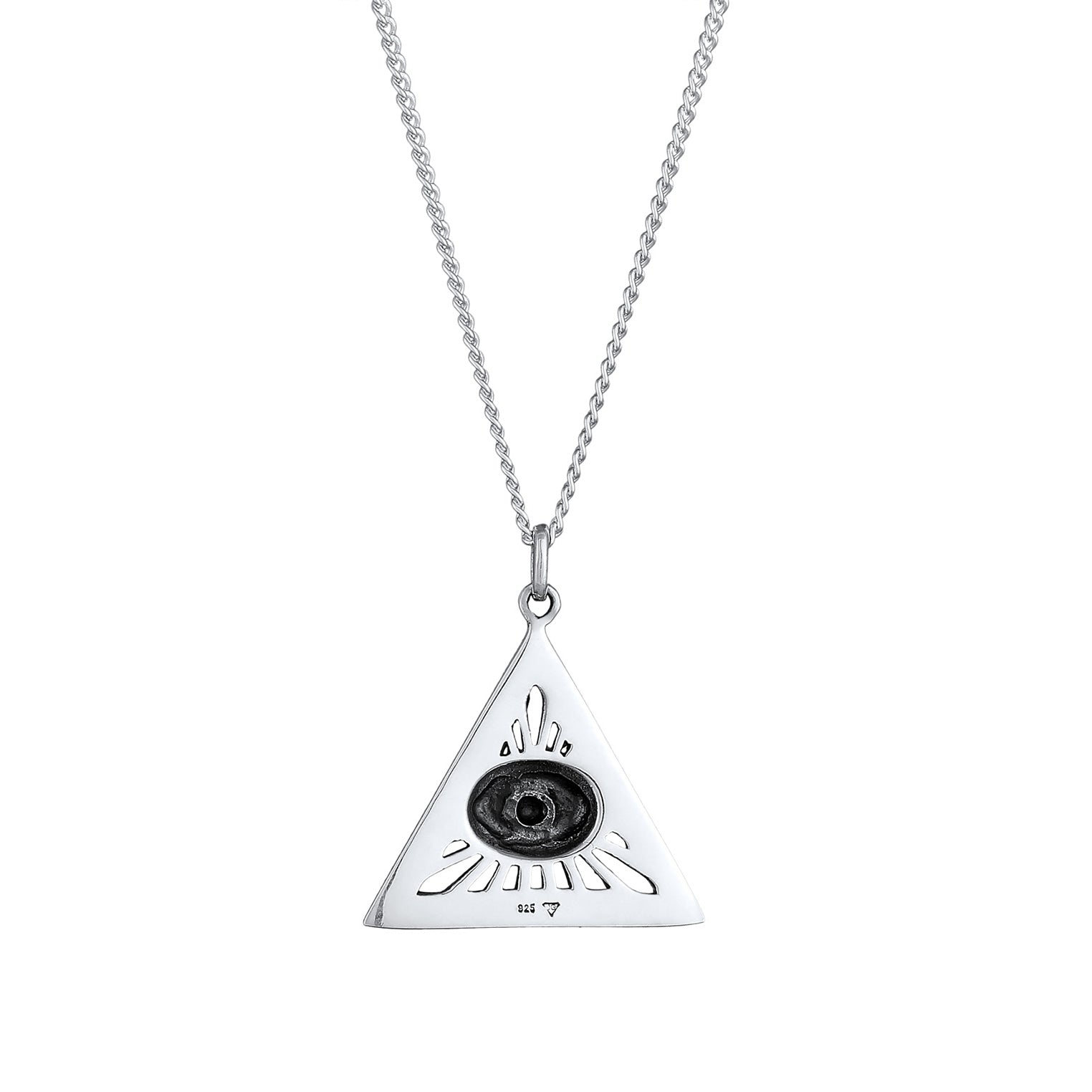 Silber - KUZZOI | Halskette Dreieck Evil Eye | 925er Sterling Silber