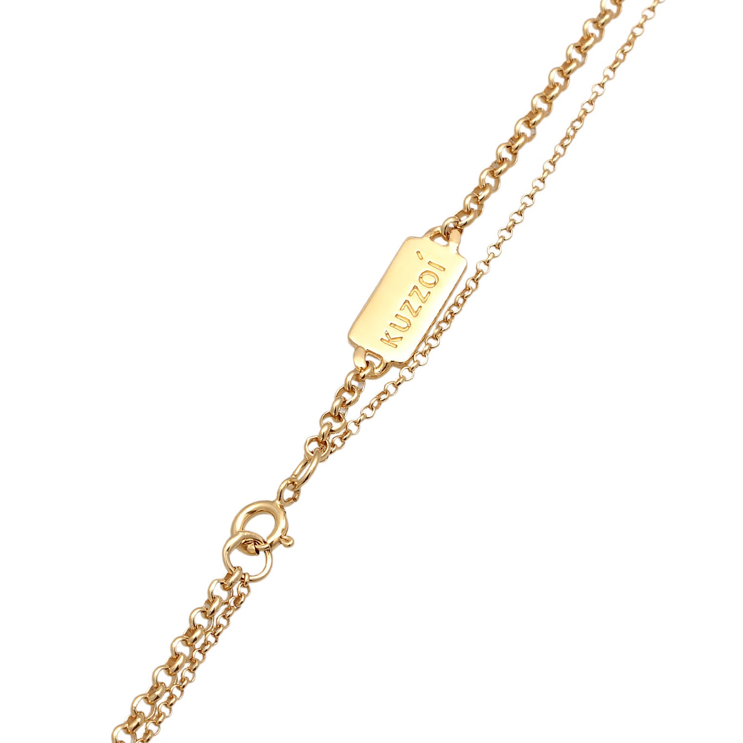 Gold - KUZZOI | Halskette Kompass | 925er Sterling Silber vergoldet