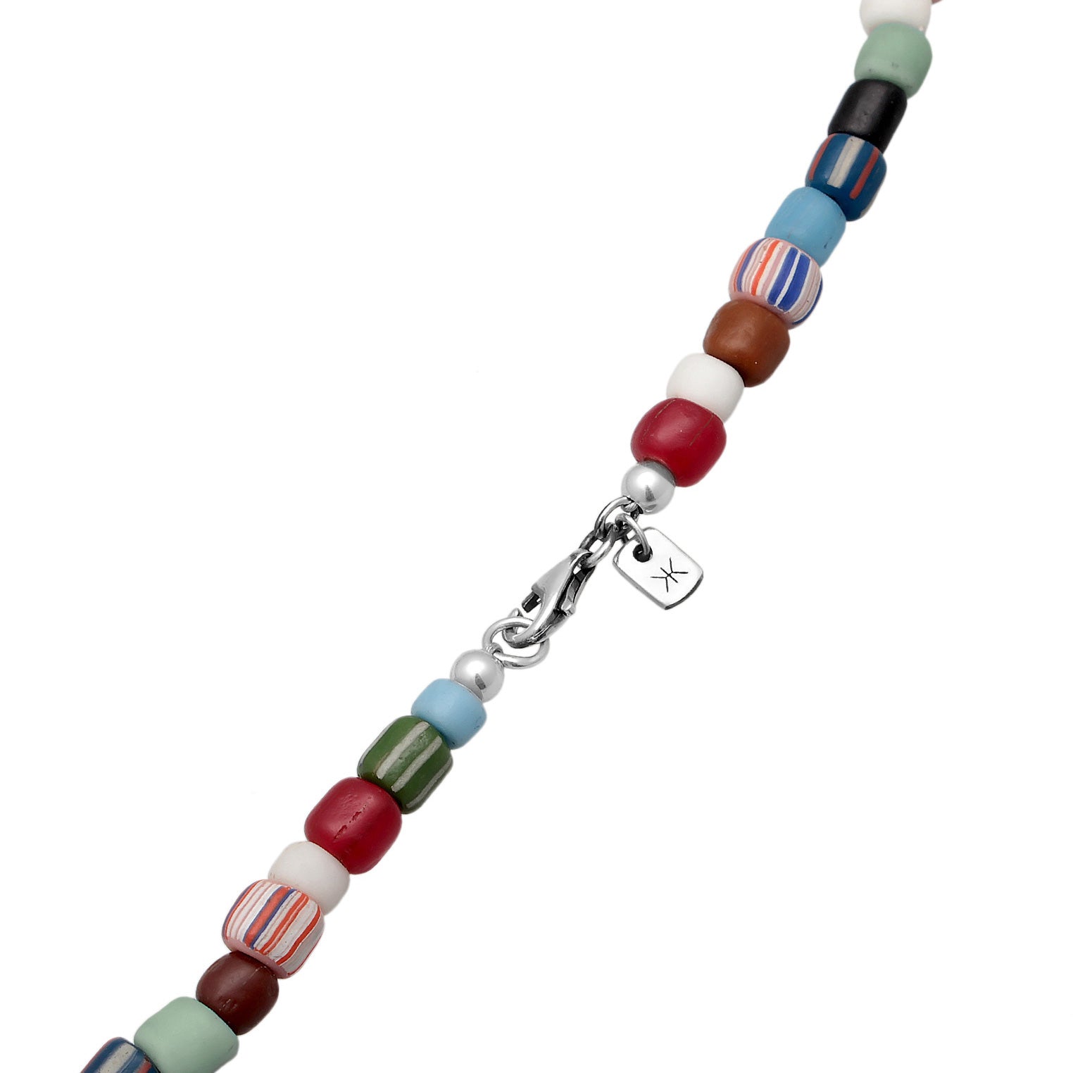 Zweifarbig - KUZZOI | Halskette Glas Beads | Süßwasserperlen | 925er Sterling Silber