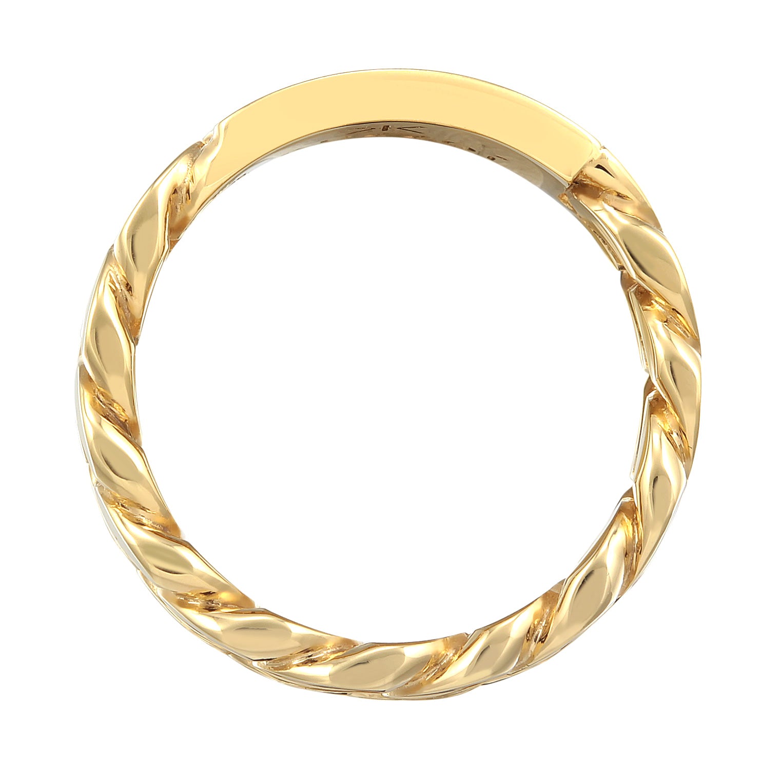 Gold - KUZZOI | Siegelring Glieder | 925er Sterling Silber vergoldet