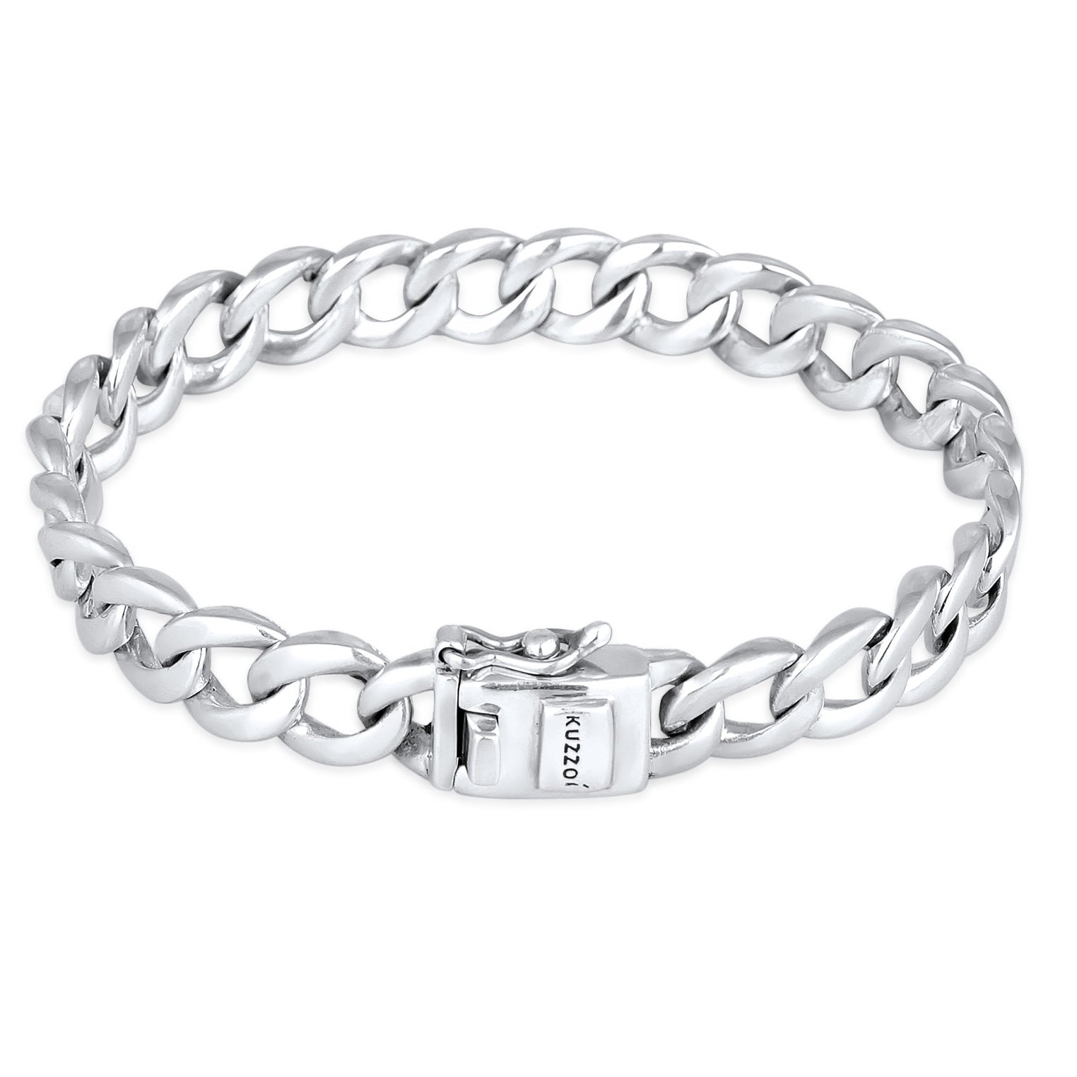 Kuzzoi Heren zilveren armband met pantserschakels (5 mm Kuzzoi Heren zilveren armband met pantserschakels (5 mm