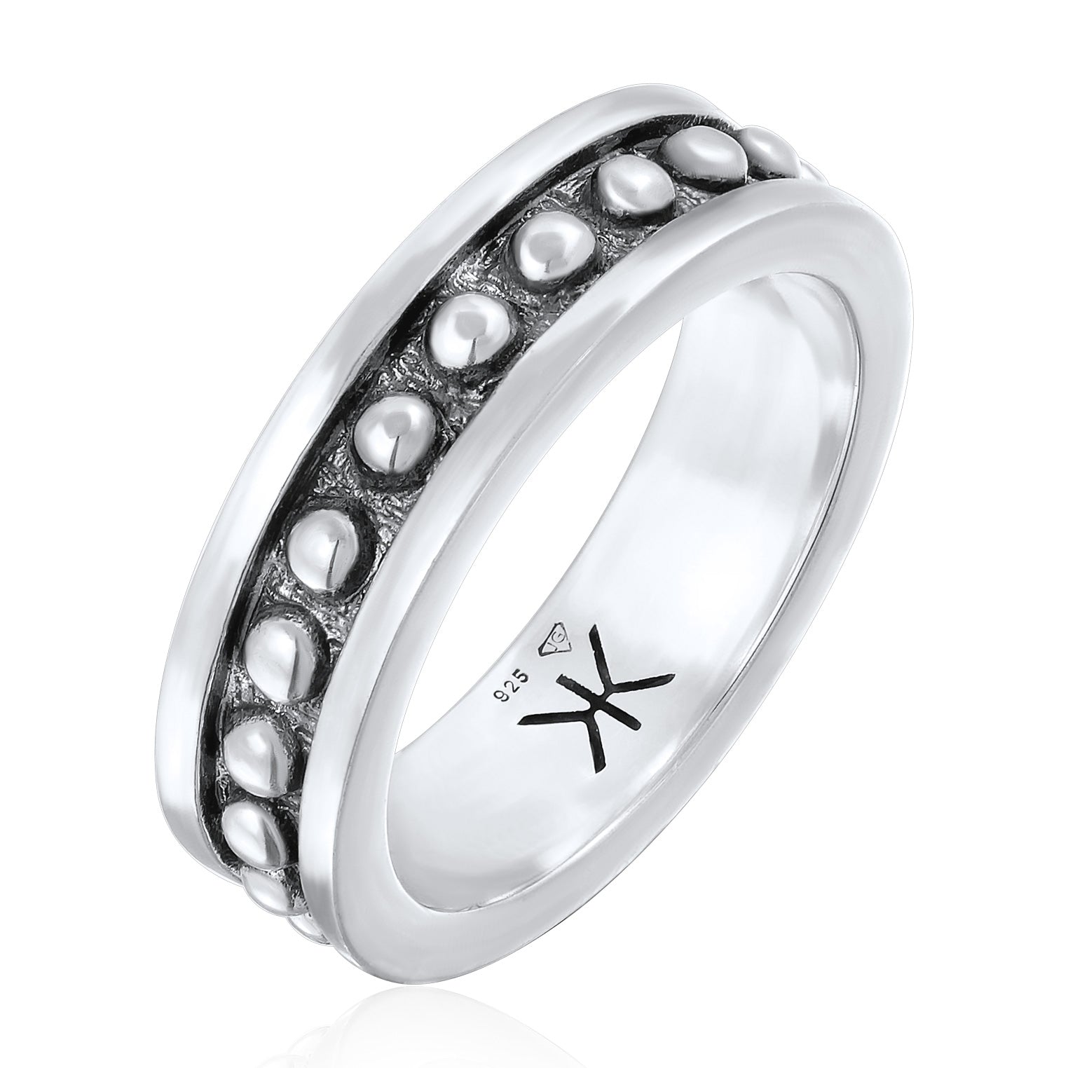 Silber - KUZZOI | Bandring Kugeln | 925er Sterling Silber Oxidiert