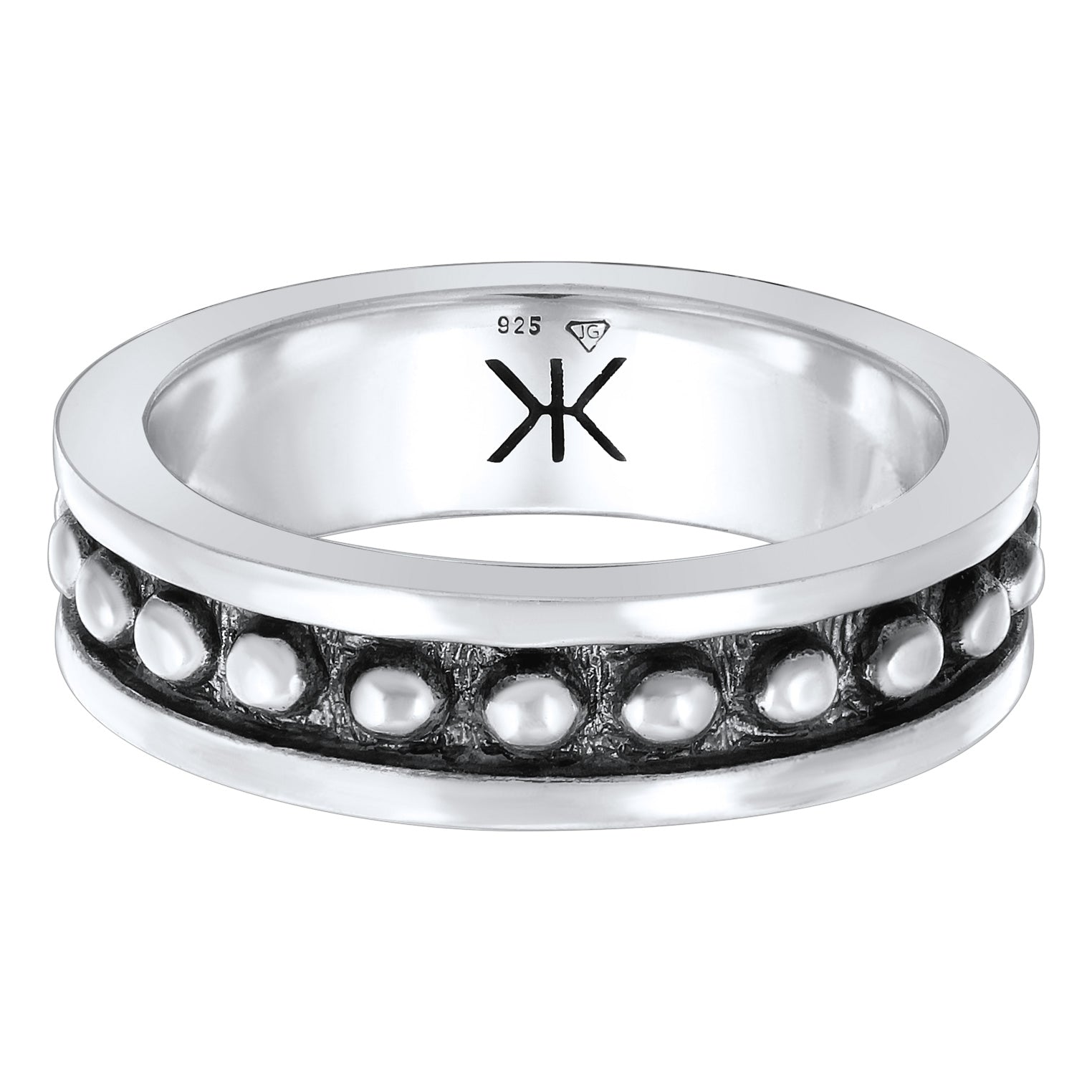 Silber - KUZZOI | Bandring Kugeln | 925er Sterling Silber Oxidiert