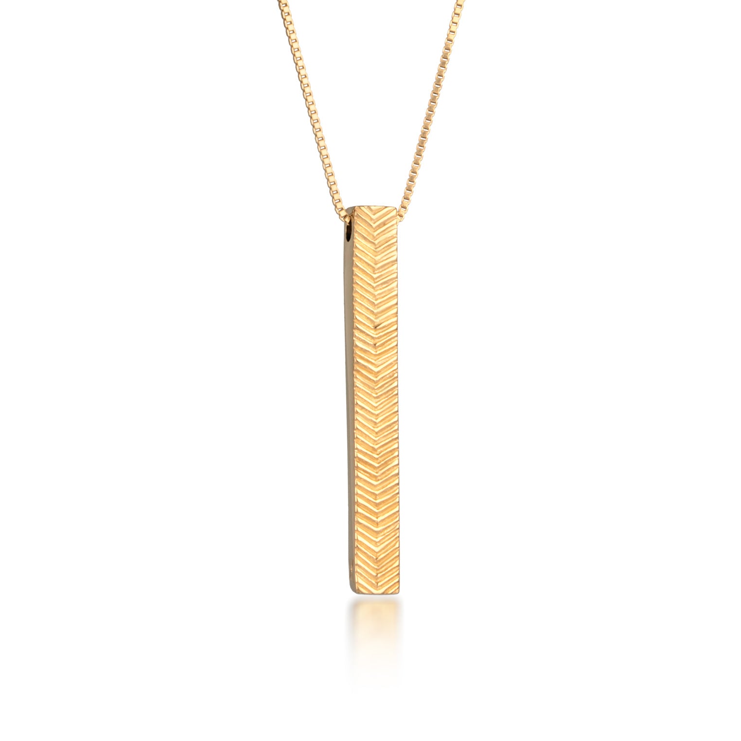 Gold - KUZZOI | Venezianer-Halskette Stab | 925er Sterling Silber Vergoldet