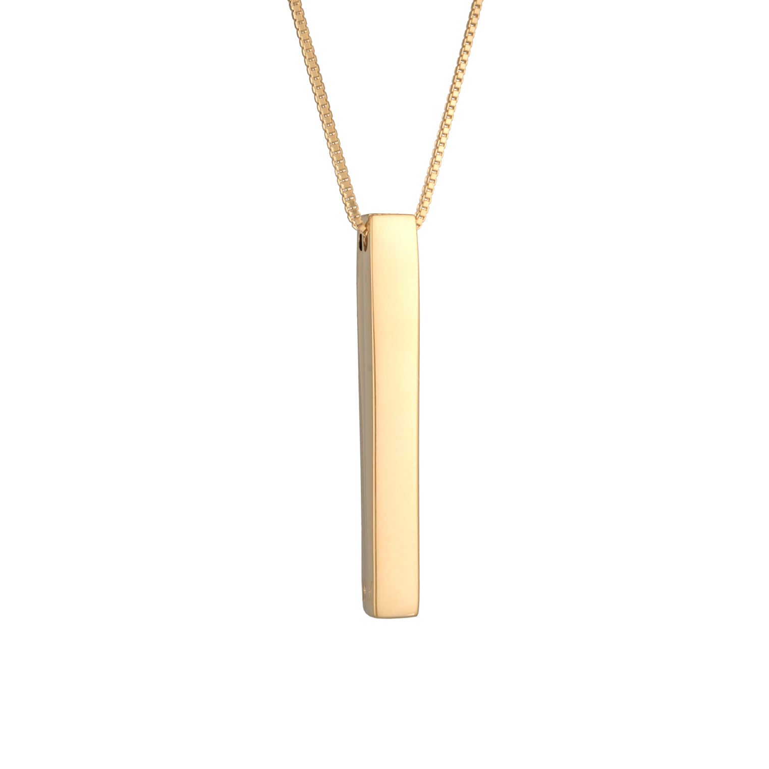 Gold - KUZZOI | Venezianer-Halskette Stab | 925er Sterling Silber Vergoldet