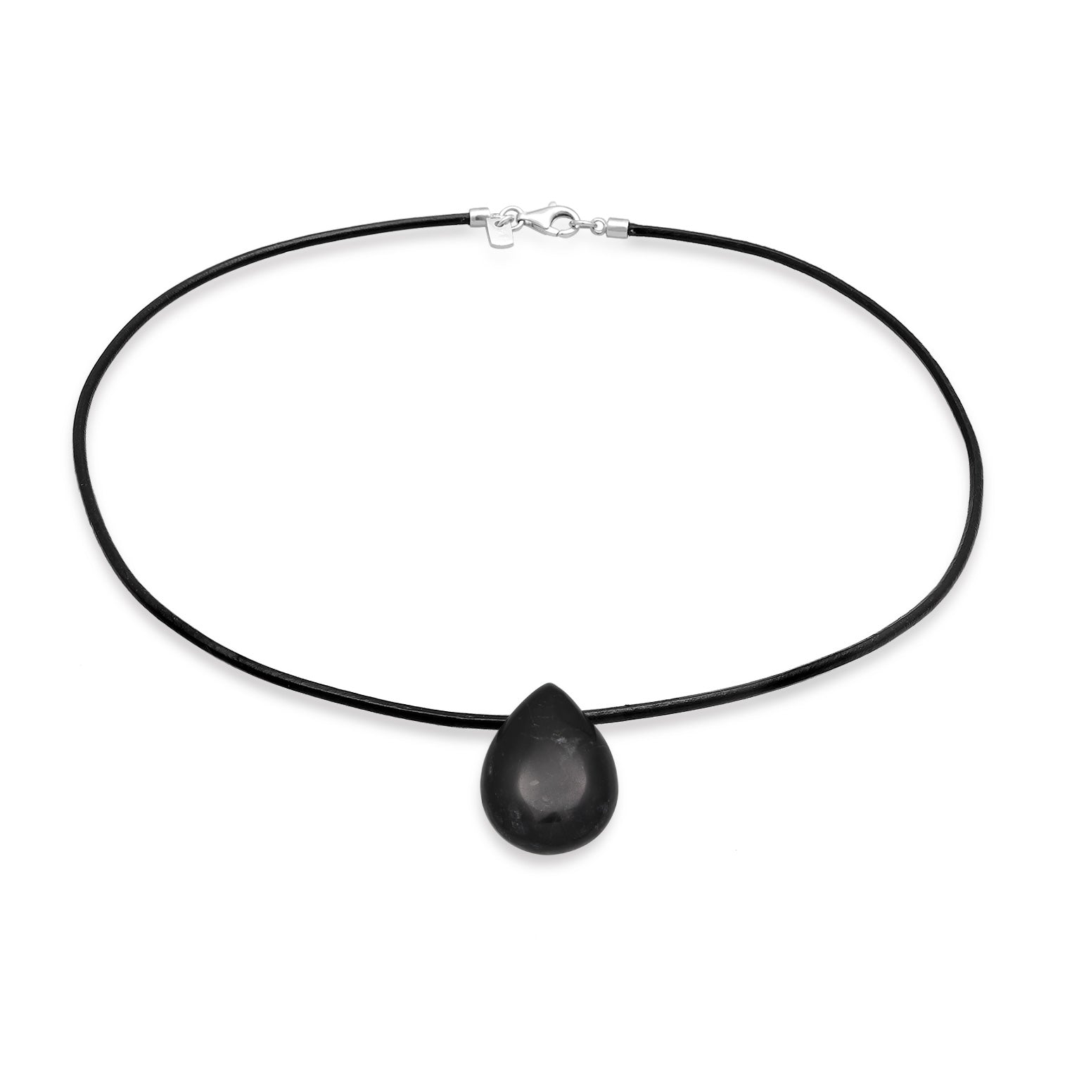 Kuzzoi Choker Tropfen | Satin, Onyx (Schwarz)