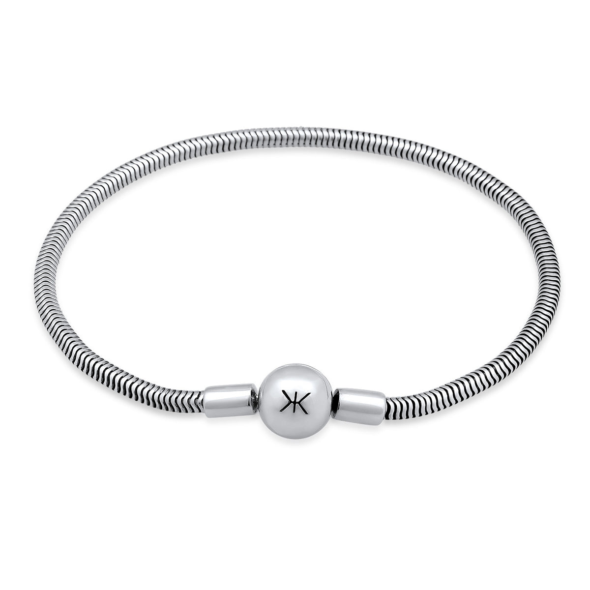 Silber - KUZZOI | Schlangen-Armband Basic | 925er Sterling Silber