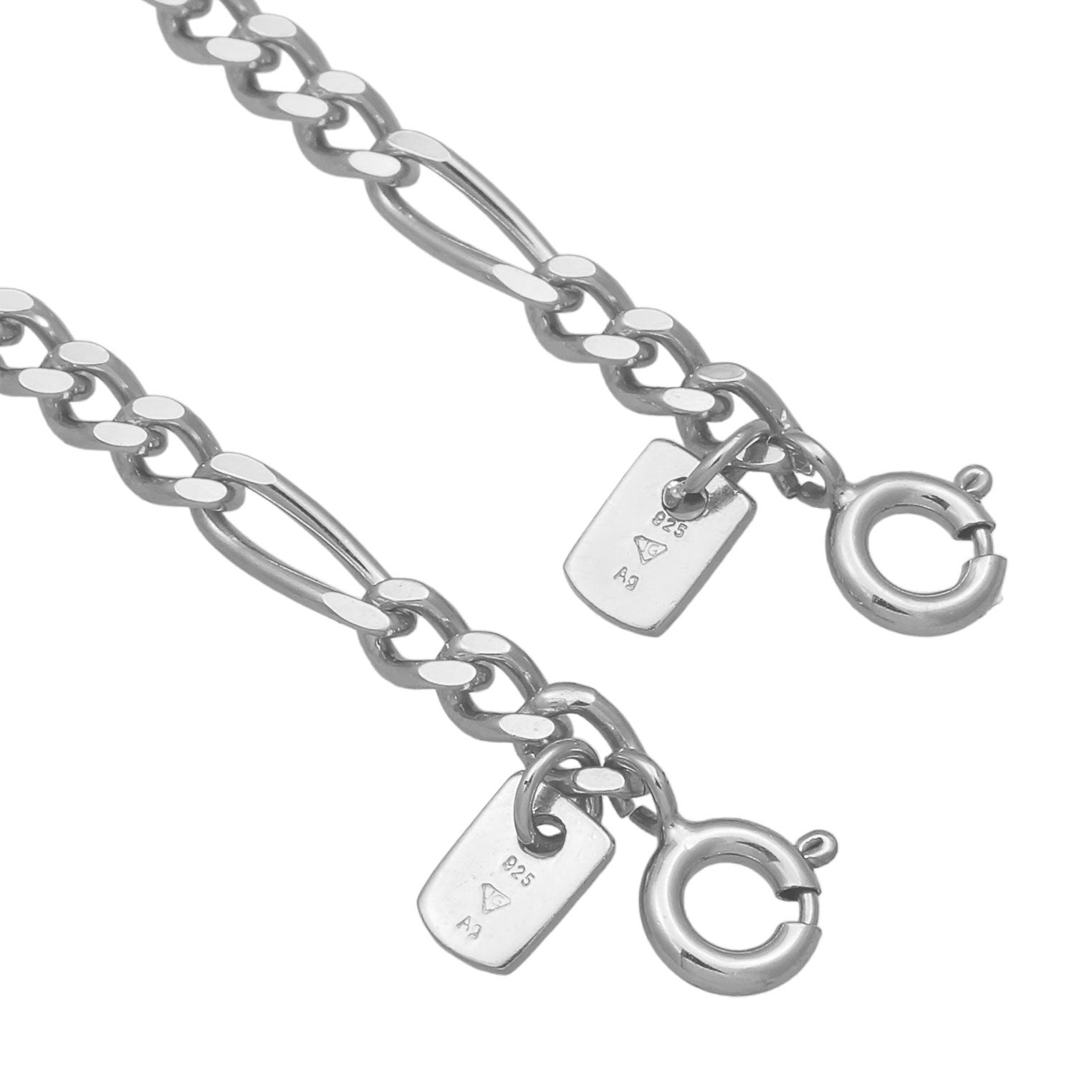 Silber - KUZZOI | Schmuckset | Figaro | 925 Sterling Silber