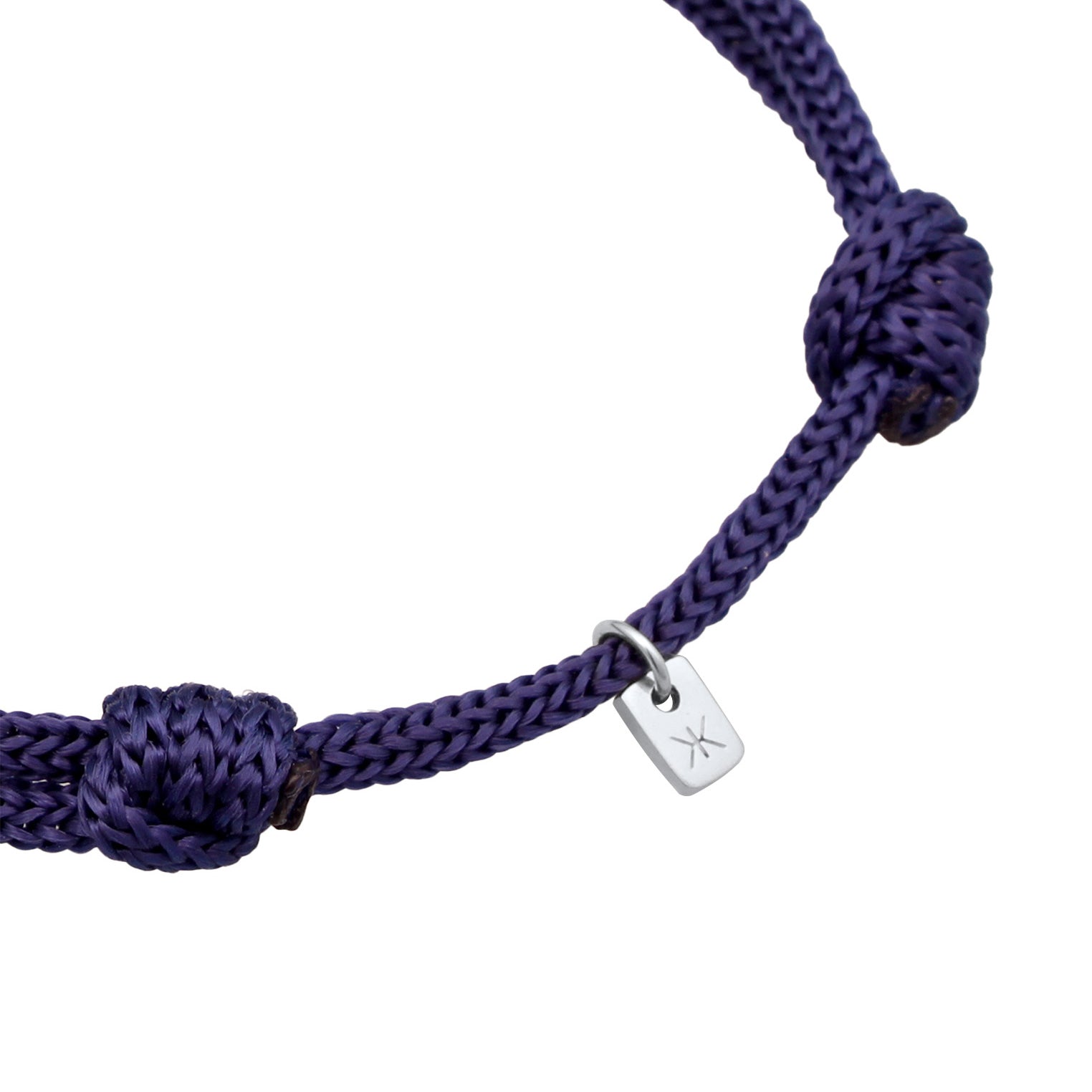 Dunkelblau - KUZZOI | Armband Glieder Element | Nylon (Blau) | 925 Sterling Silber