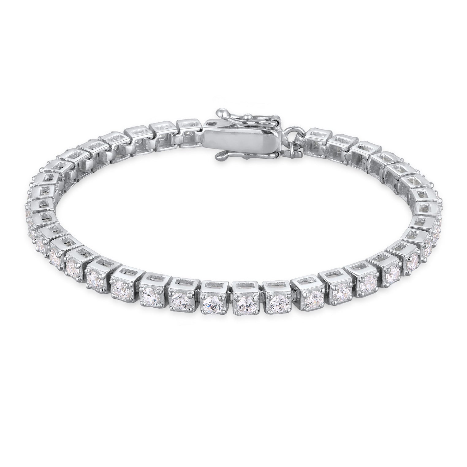 Silber - KUZZOI | Armband | Zirkonia Rund  | 925 Sterling Silber