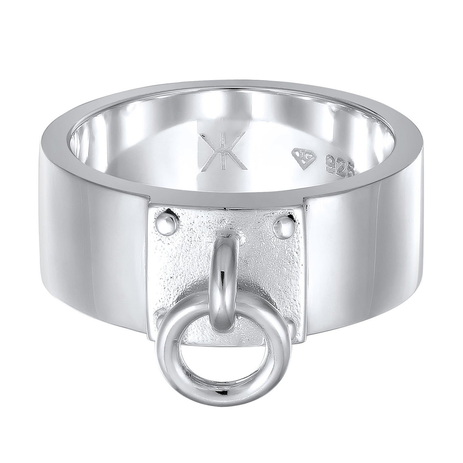 Silber - KUZZOI | Bandring Ring Anhänger | 925 Sterling Silber