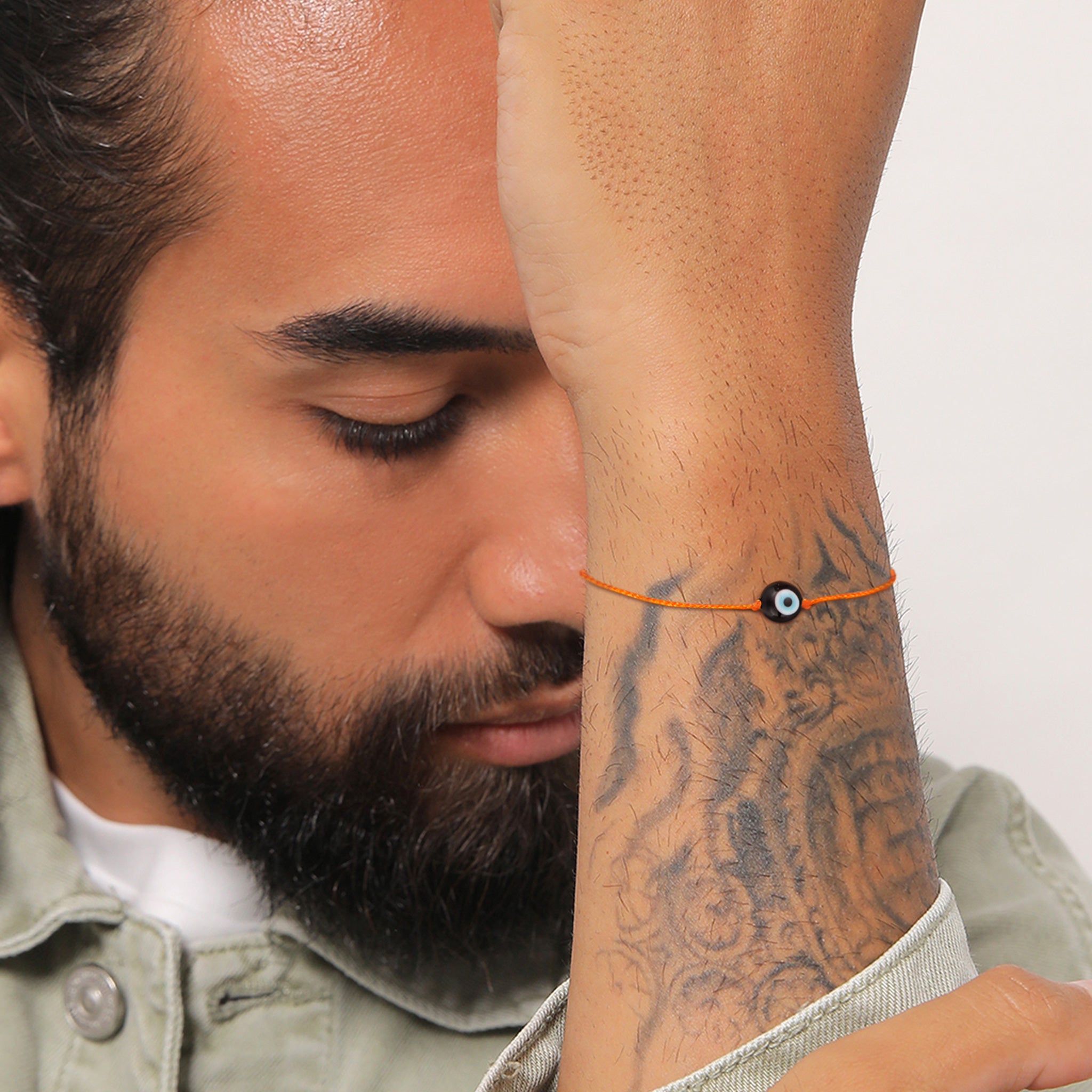 Orange - KUZZOI | Armband Evil Eye | Nylon (Orange)