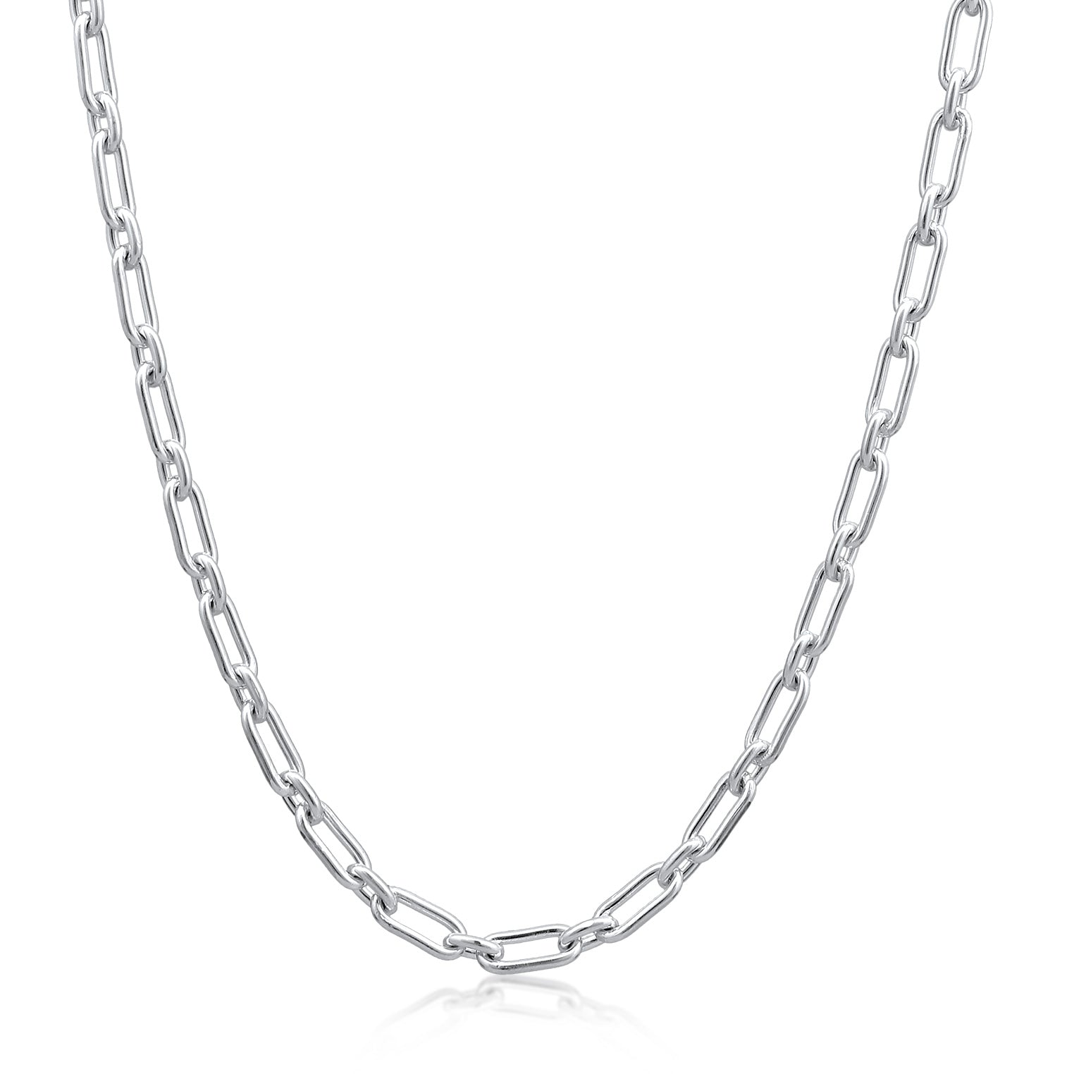 Silber - KUZZOI | Glieder-Halskette Oval | 925 Sterling Silber