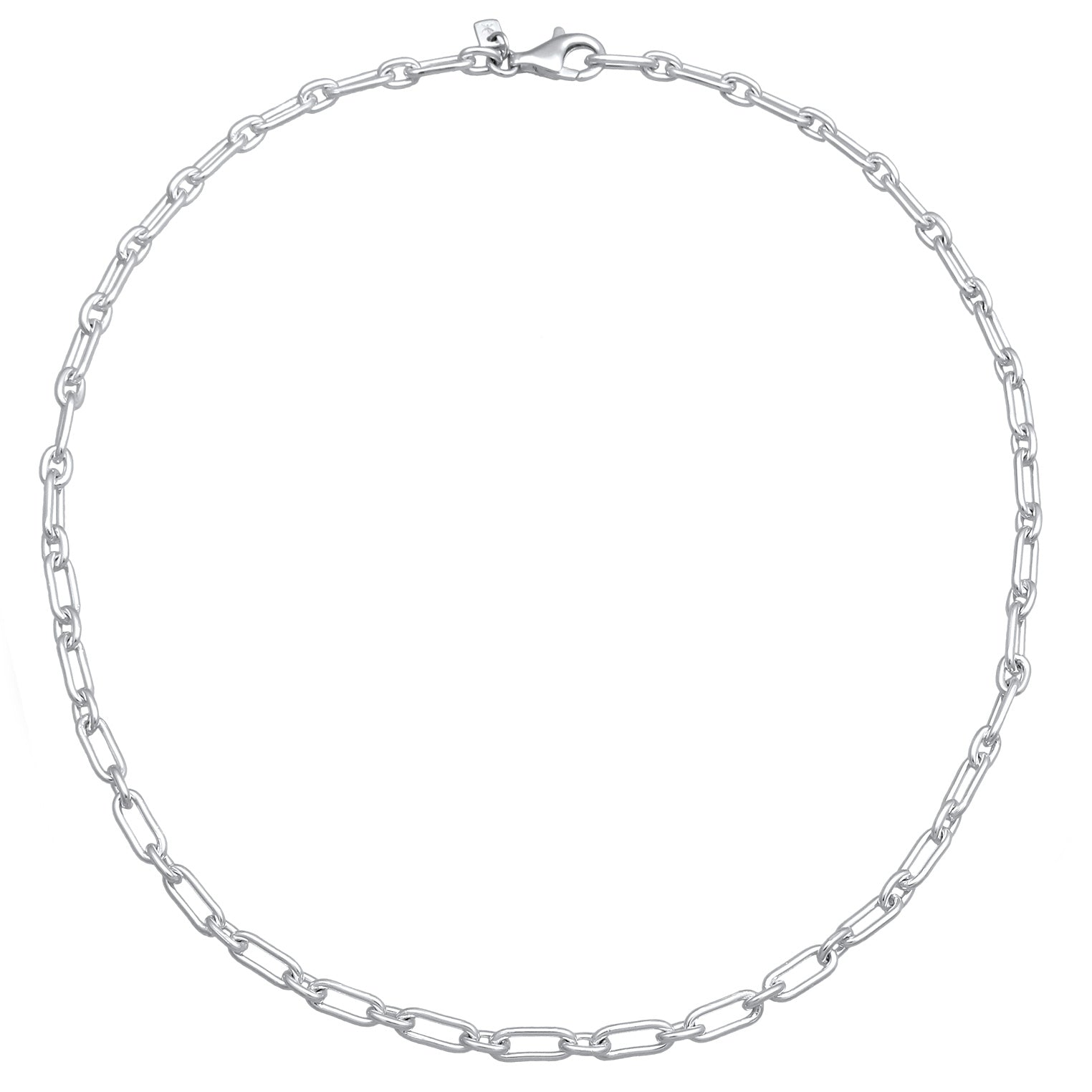 Silber - KUZZOI | Glieder-Halskette Oval | 925 Sterling Silber