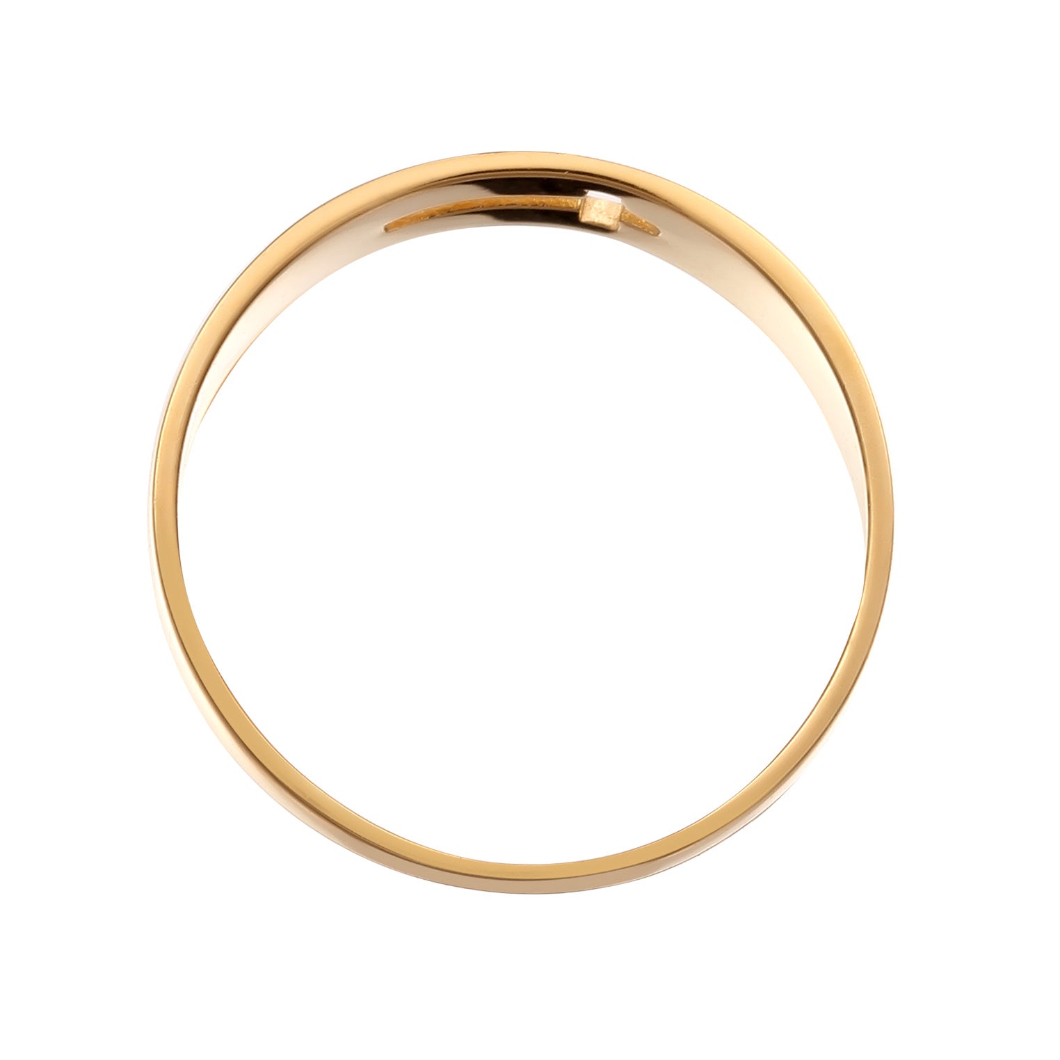 Gold - KUZZOI | Bandring Kreuz | 375 Gelbgold