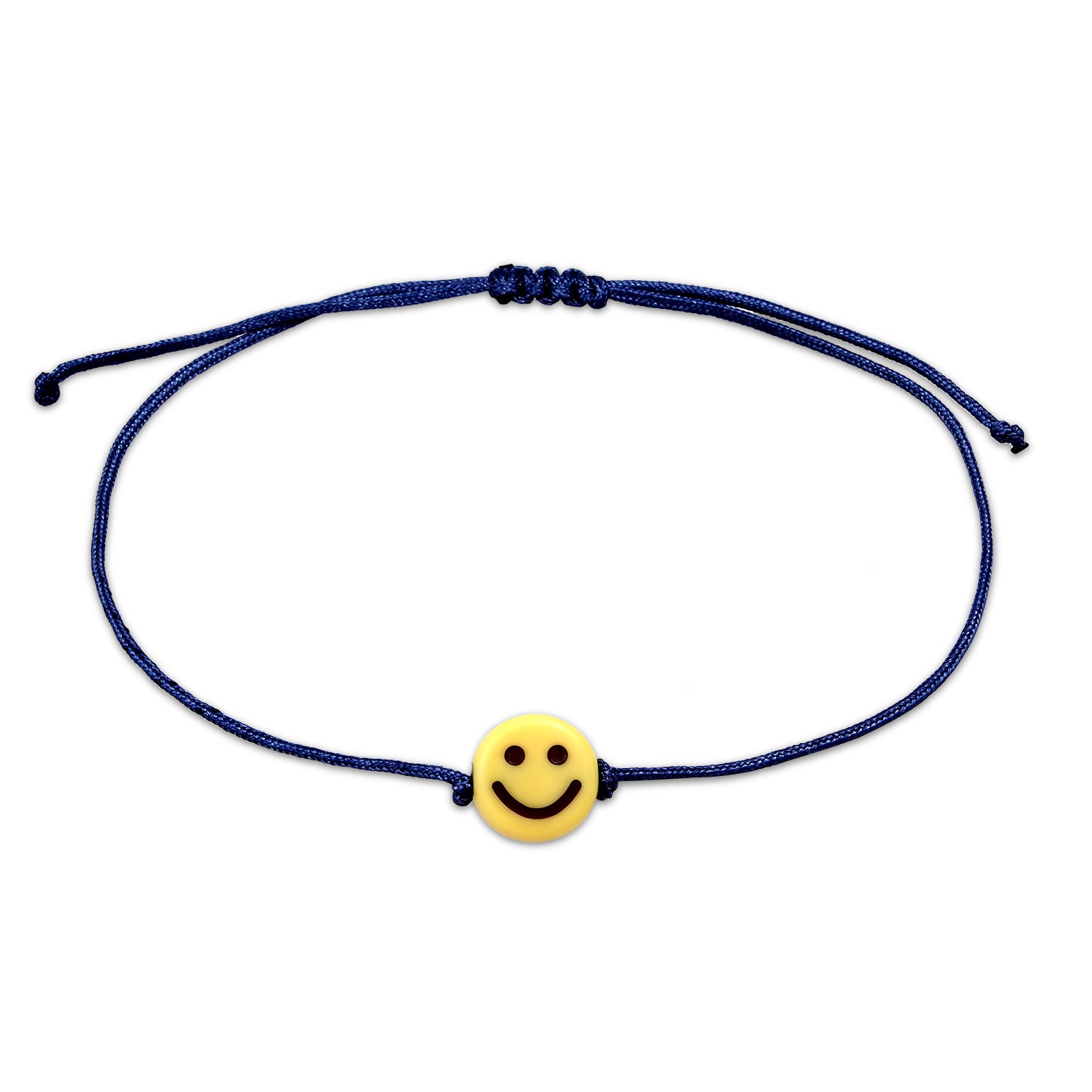 Blau - KUZZOI | Armband  Emoji Smiling Face | Nylon (Blau)