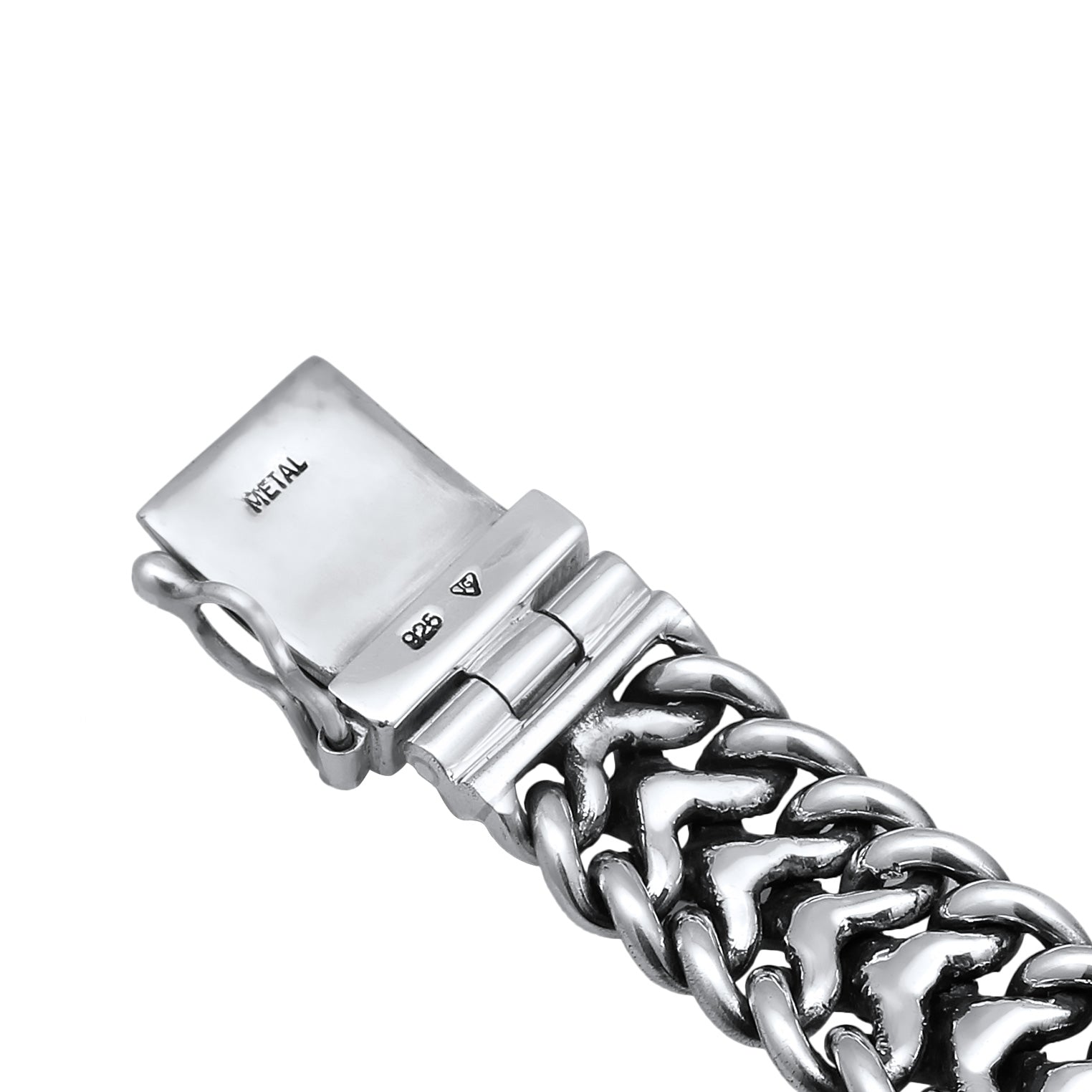 Silber - KUZZOI | Glieder-Armband Oval | Onyx (Schwarz) | 925 Sterling Silber