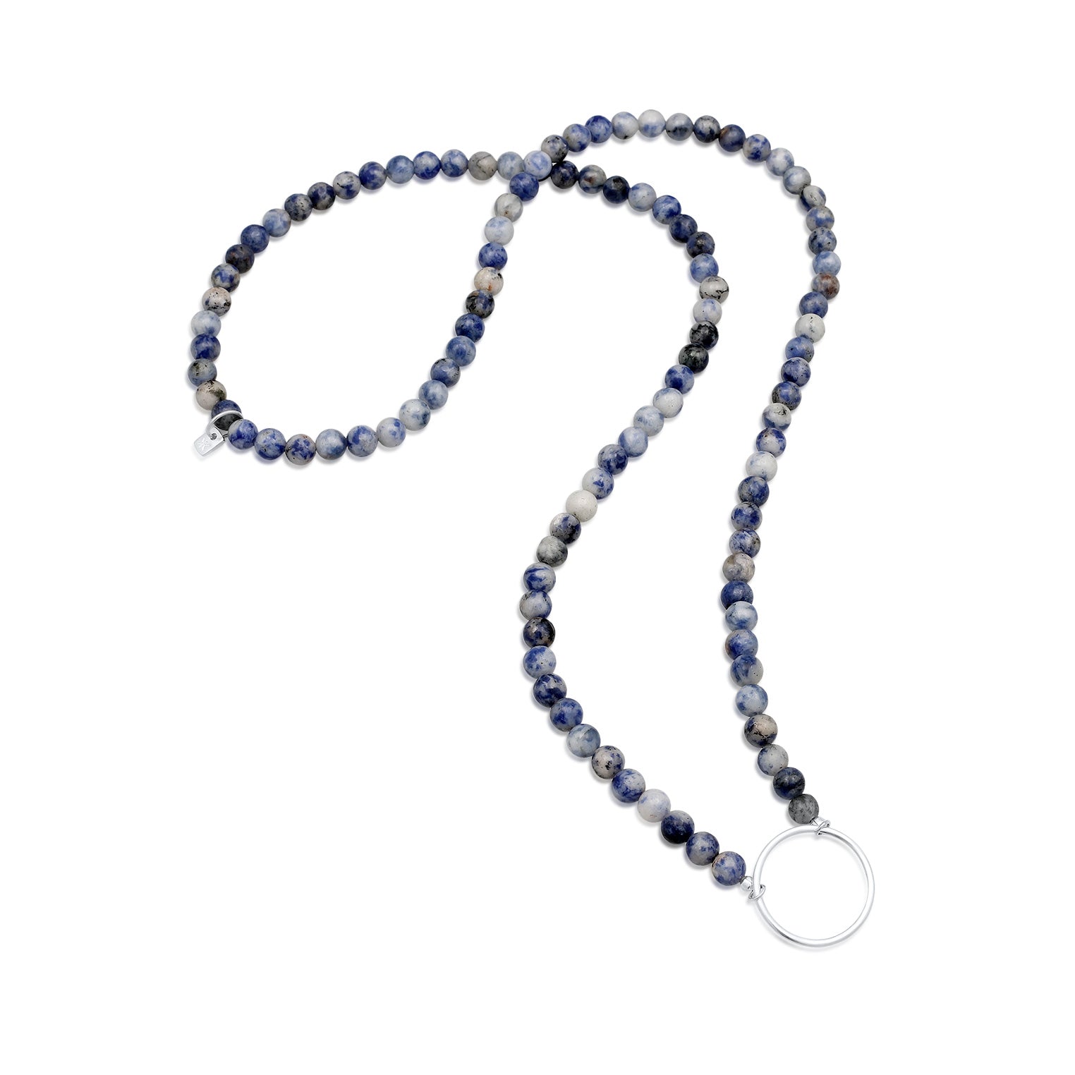 Blau - KUZZOI | Halskette | Achat Steinen (Blau) | 925 Sterling Silber