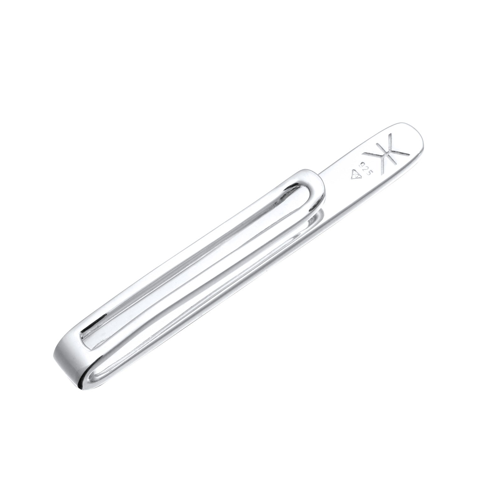 Silber - KUZZOI | Krawattennadel | Emaille (Schwarz) | 925er Sterling Silber