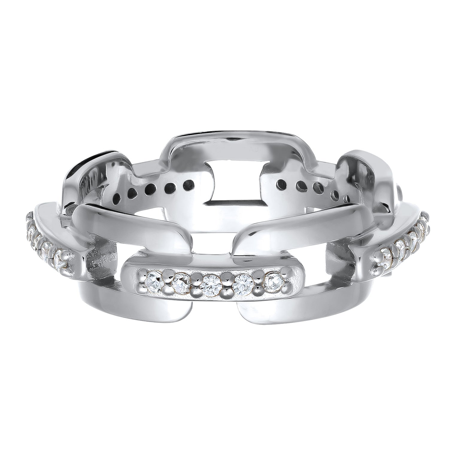 Silber - KUZZOI | Ring Chain | Zirkonia (Weiß) | 925 Sterling Silber
