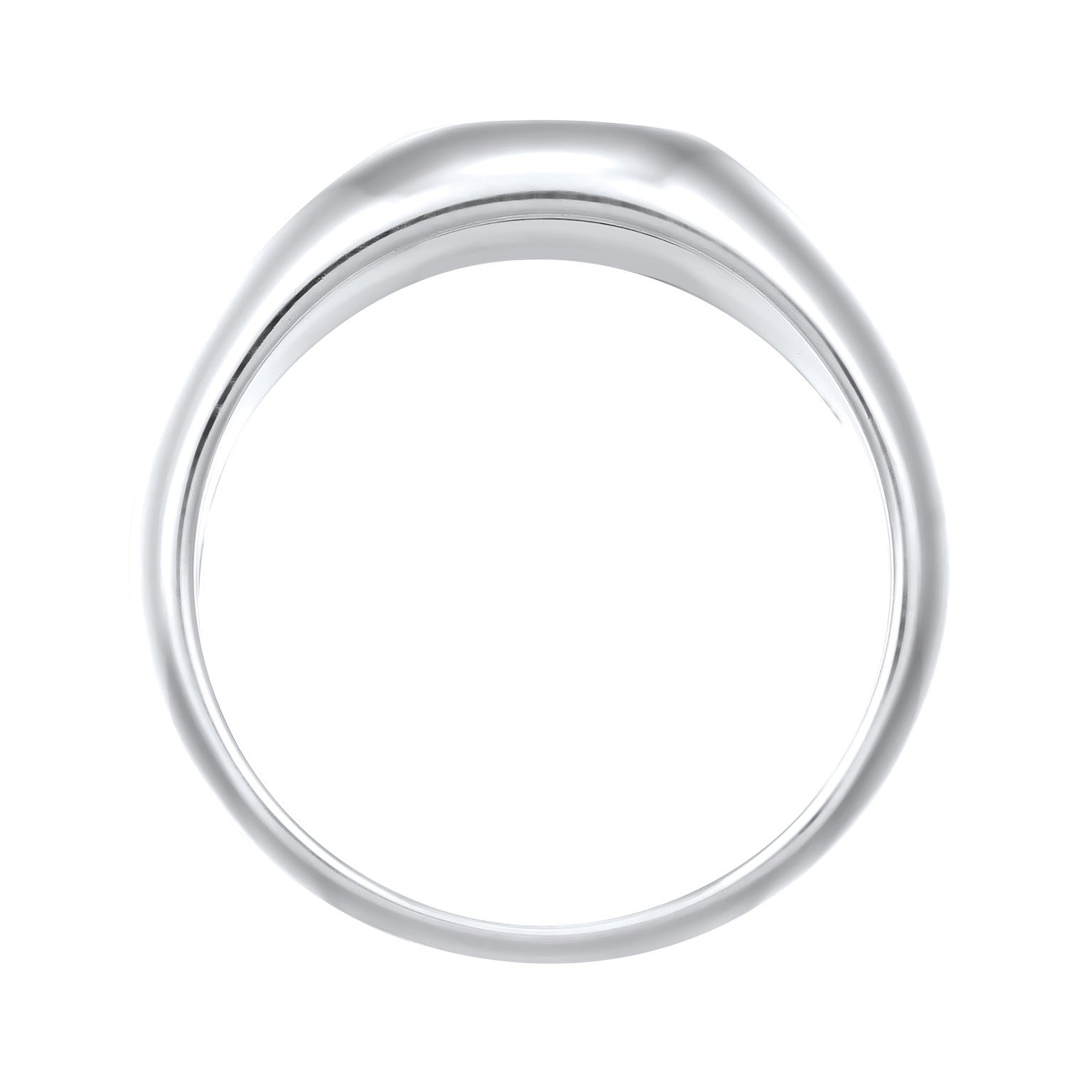 Silber - KUZZOI | Siegelring Oval | Emaille (Schwarz) | 925 Sterling Silber