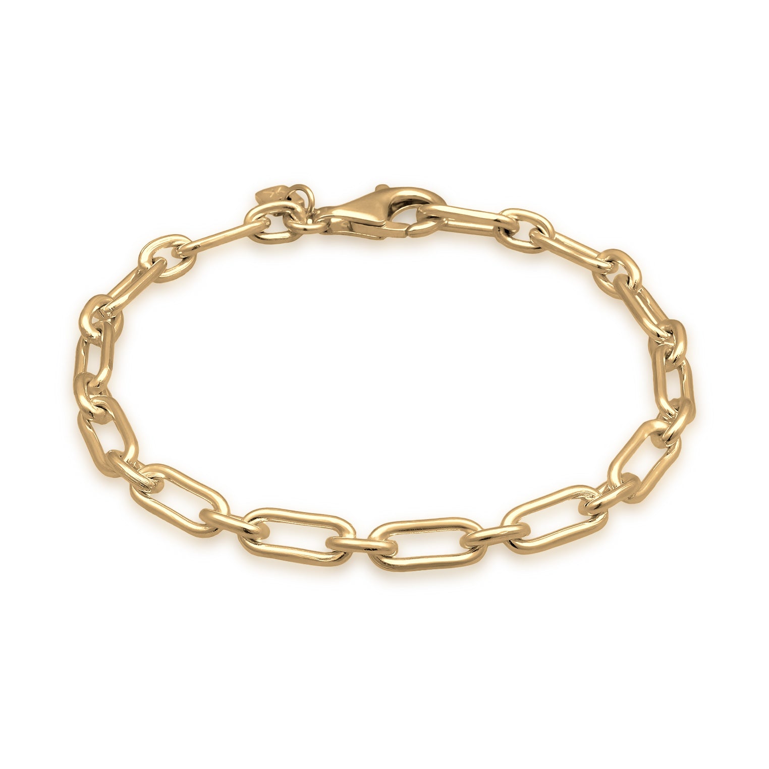 Gold - KUZZOI | Glieder-Armband Oval | 925 Sterling Silber vergoldet