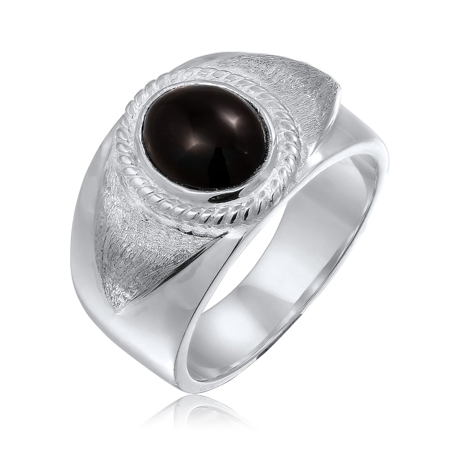 Silber - KUZZOI | Siegelring Vintage | Onyx (Schwarz) | 925 Sterling Silber