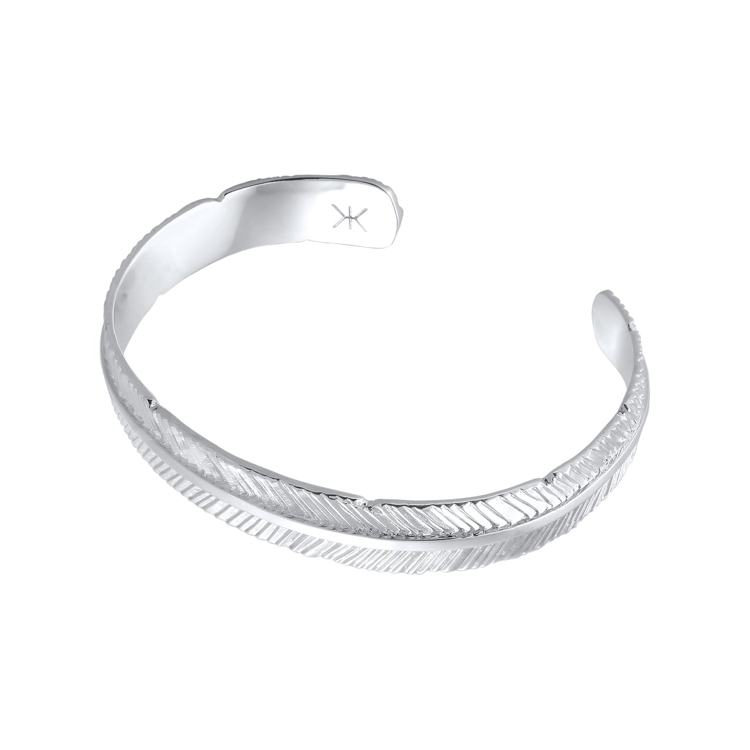 Silber - KUZZOI | Armreif Feder | 925 Sterling Silber