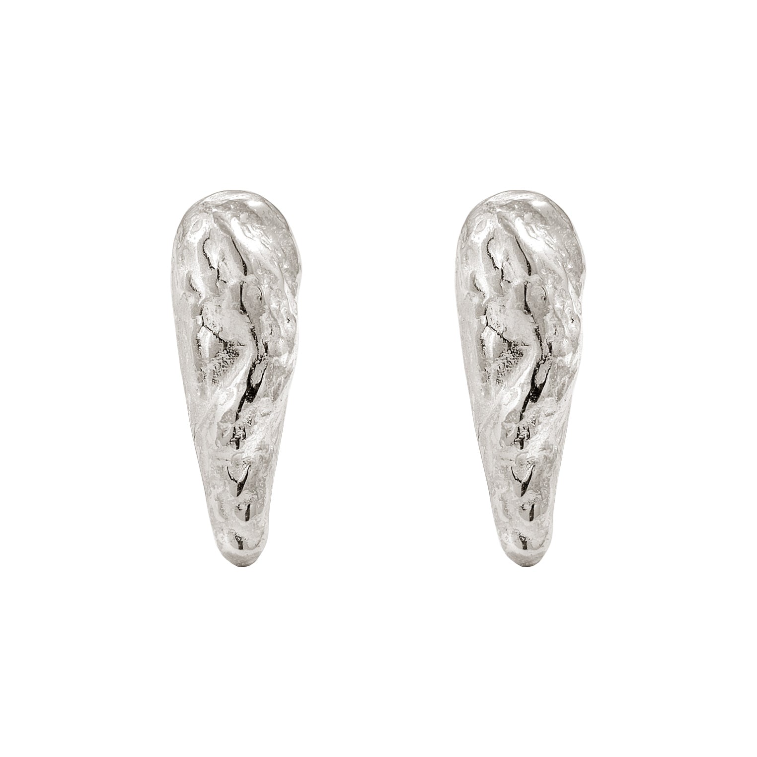 Silber - KUZZOI | Ohrstecker Drop Organic | 925 Sterling Silber