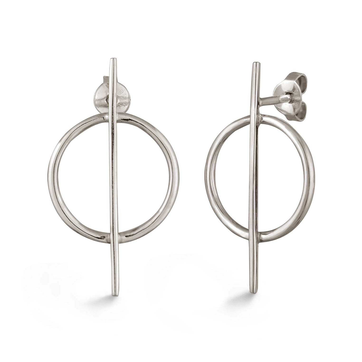 Silber - KUZZOI | Ohrstecker Kreis | 925 Sterling Silber