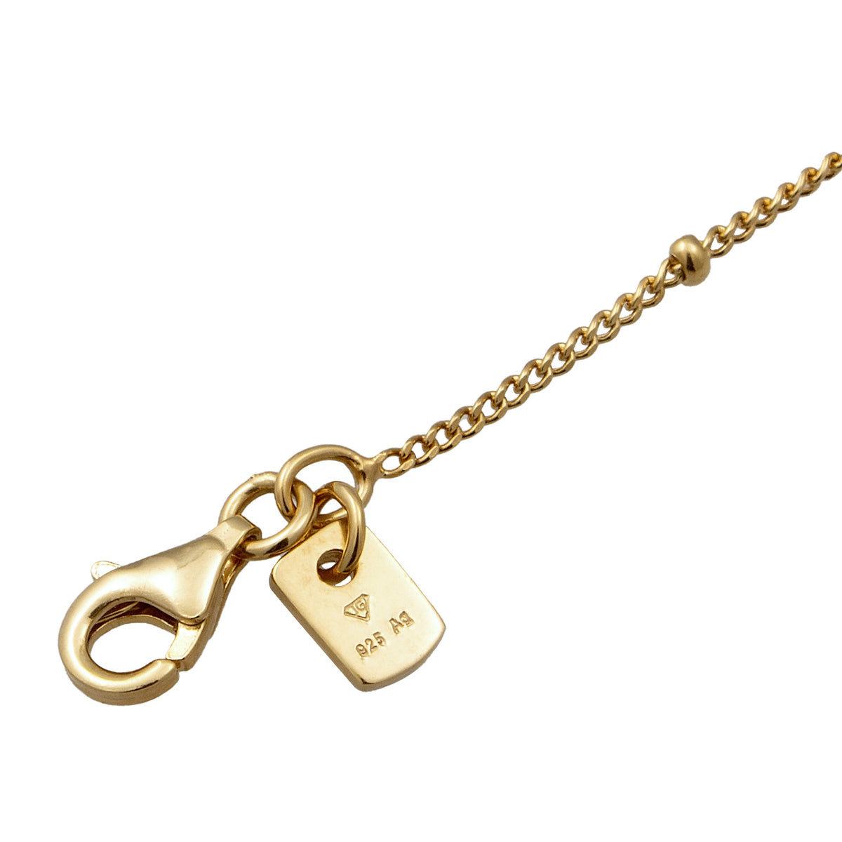Gold - KUZZOI | Kugel-Armband | Glas Kristalle (Weiß) | 925 Sterling Silber vergoldet