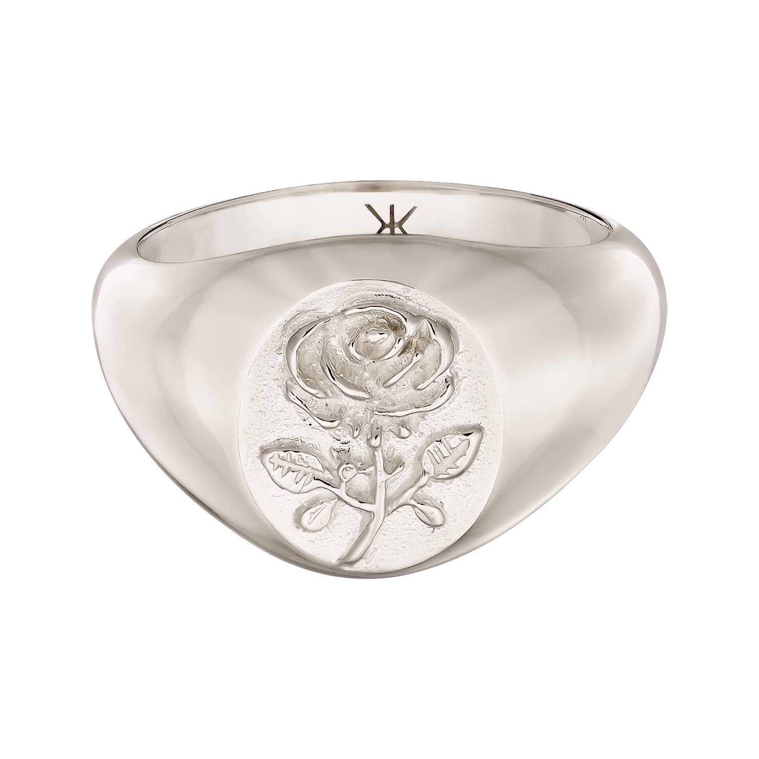 Silber - KUZZOI | Siegelring Rose | 925 Sterling Silber