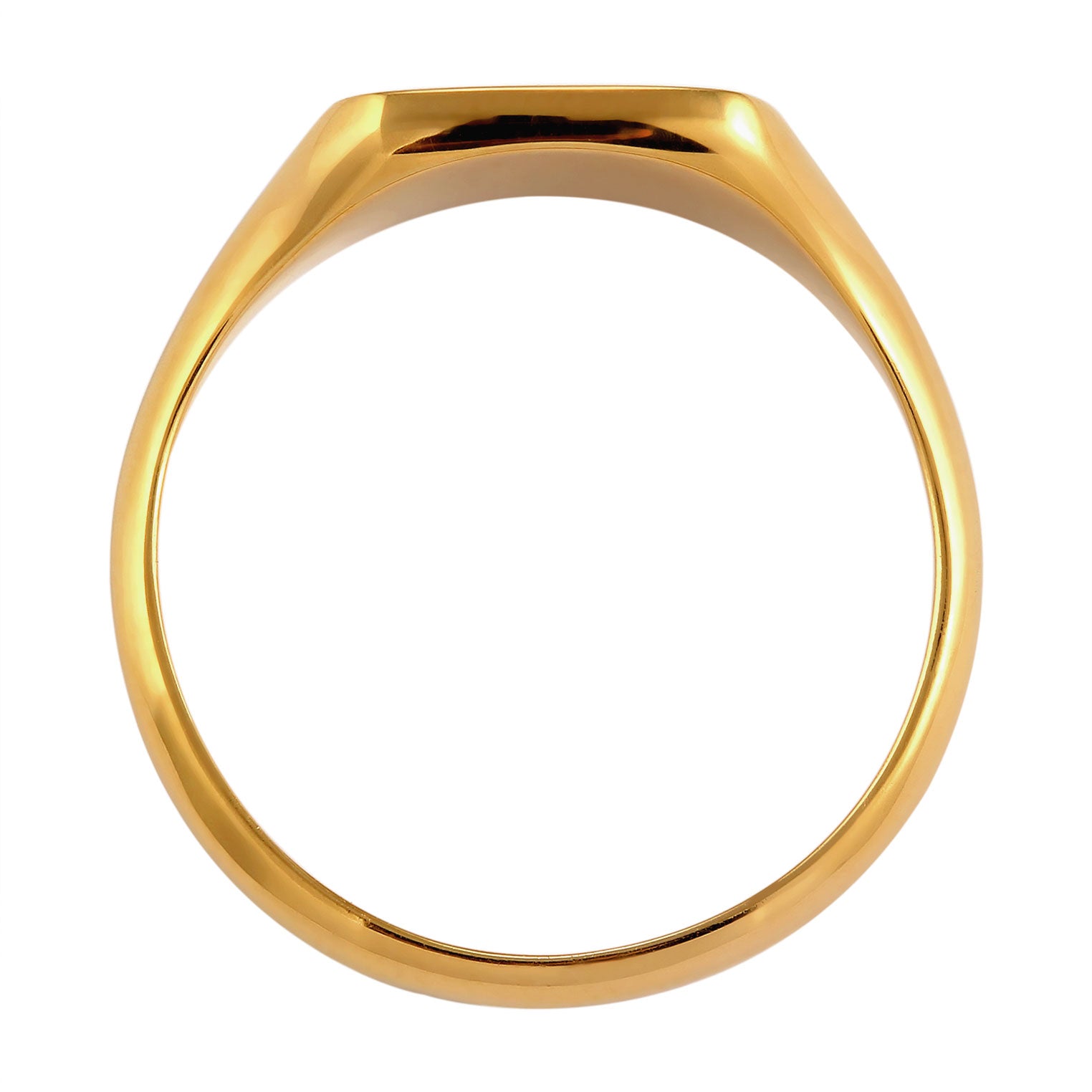 Gold - KUZZOI | Siegelring Quadrat | 925 Sterling Silber vergoldet