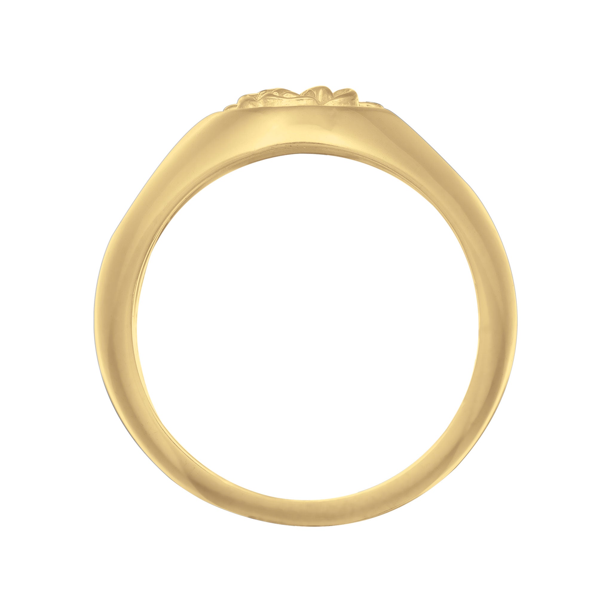 Gold - KUZZOI | Siegelring Rose | 925 Sterling Silber vergoldet