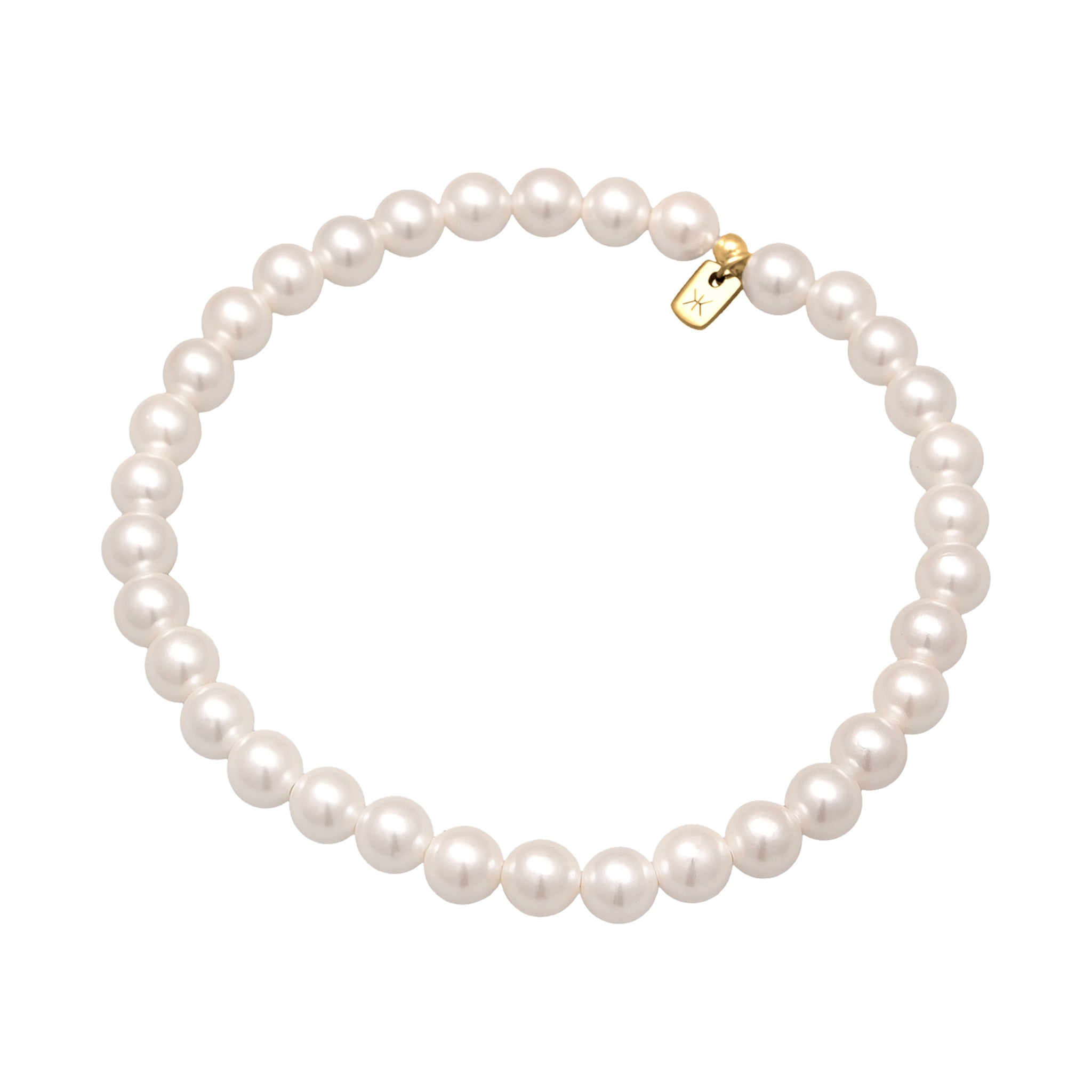 Gold - KUZZOI | Armband Trend | Muschelkernperlen | 925er Sterling Silber vergoldet