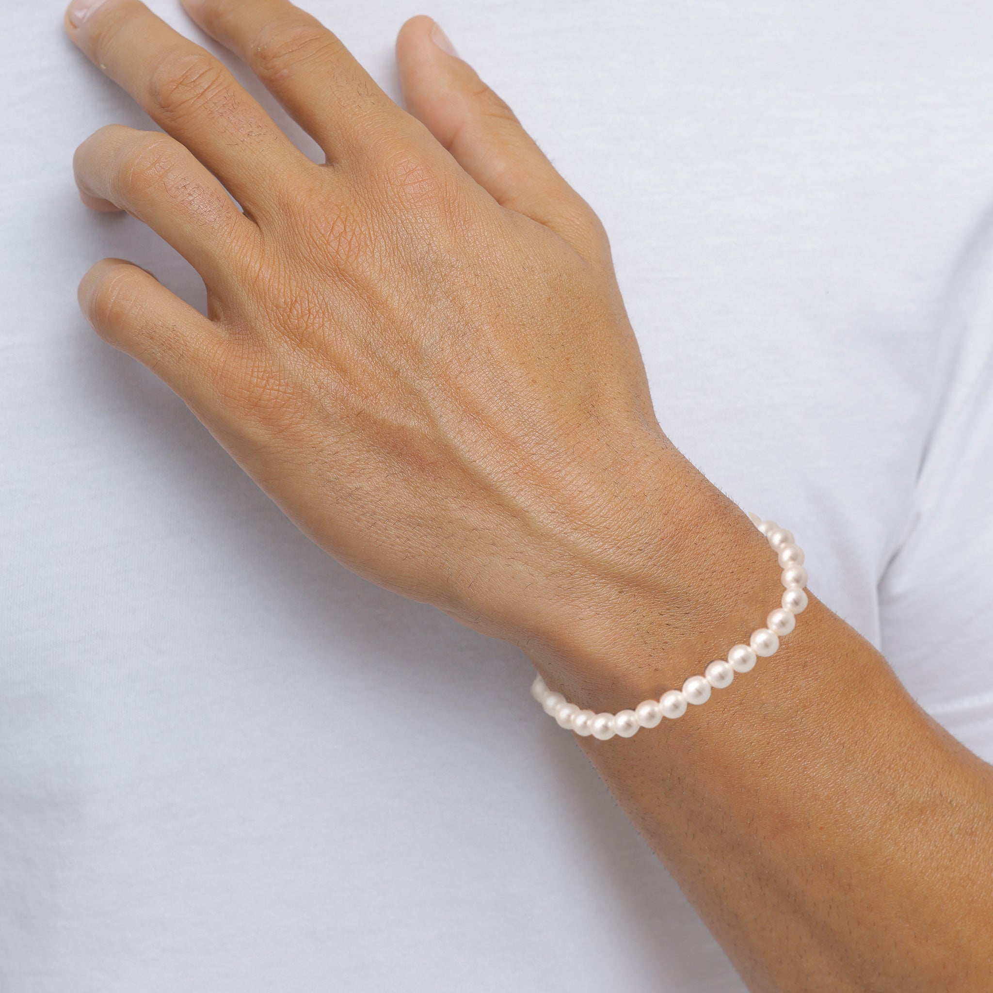 Gold - KUZZOI | Armband Trend | Muschelkernperlen | 925er Sterling Silber vergoldet