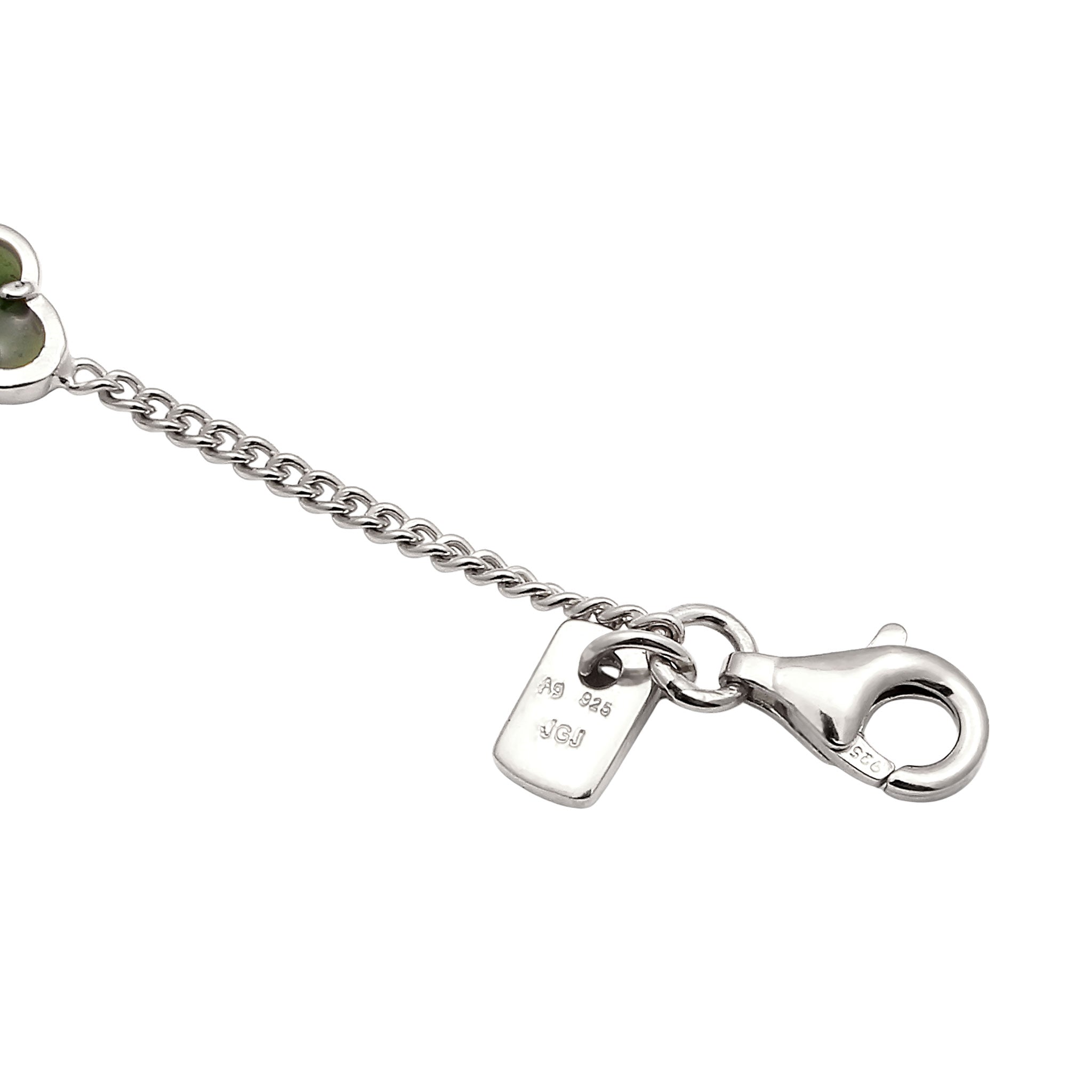 Silber - KUZZOI | Armband Kleeblatt | Emaille (Grün) | 925 Sterling Silber