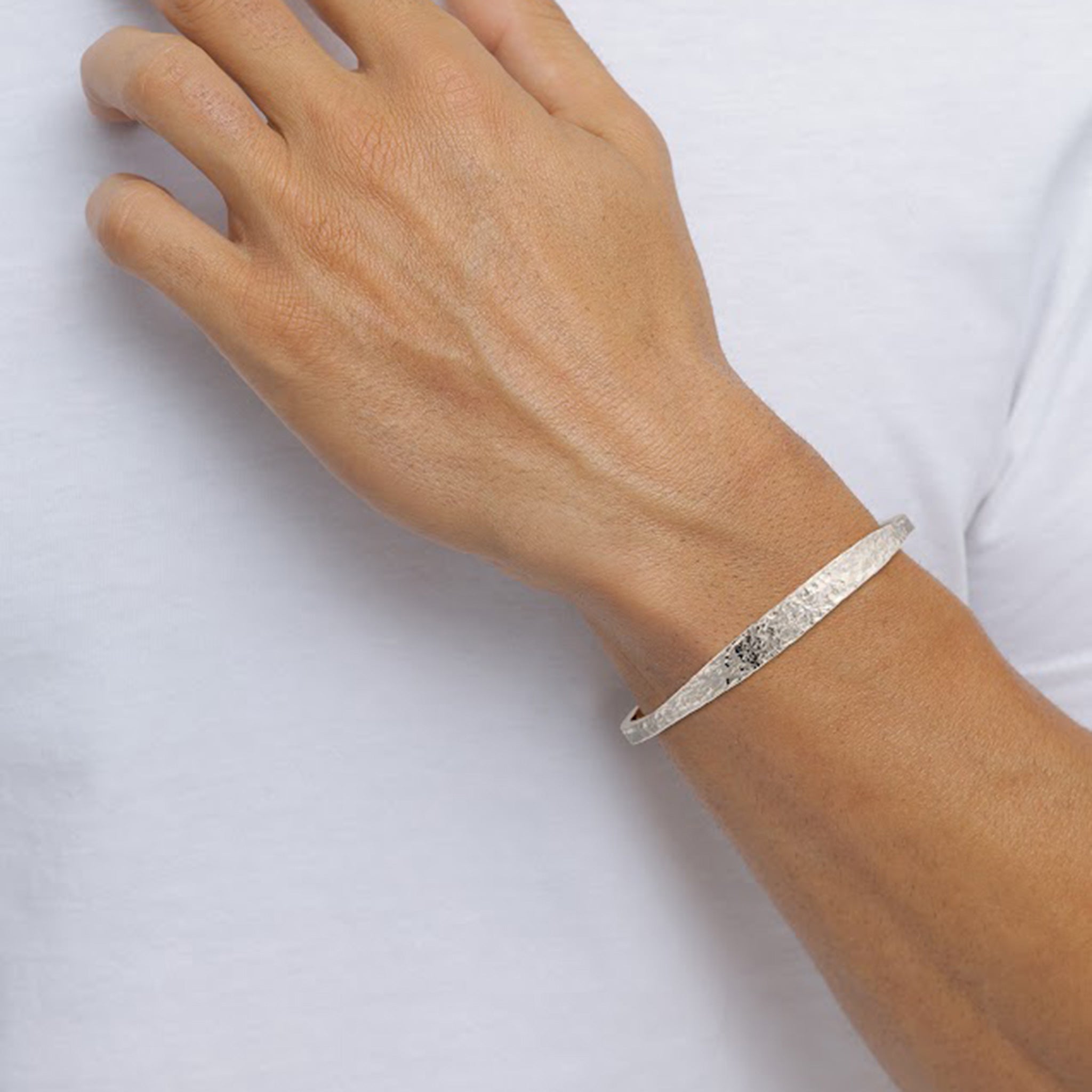 Silber - KUZZOI | Armreif | Used Look | 925 Sterling Silber