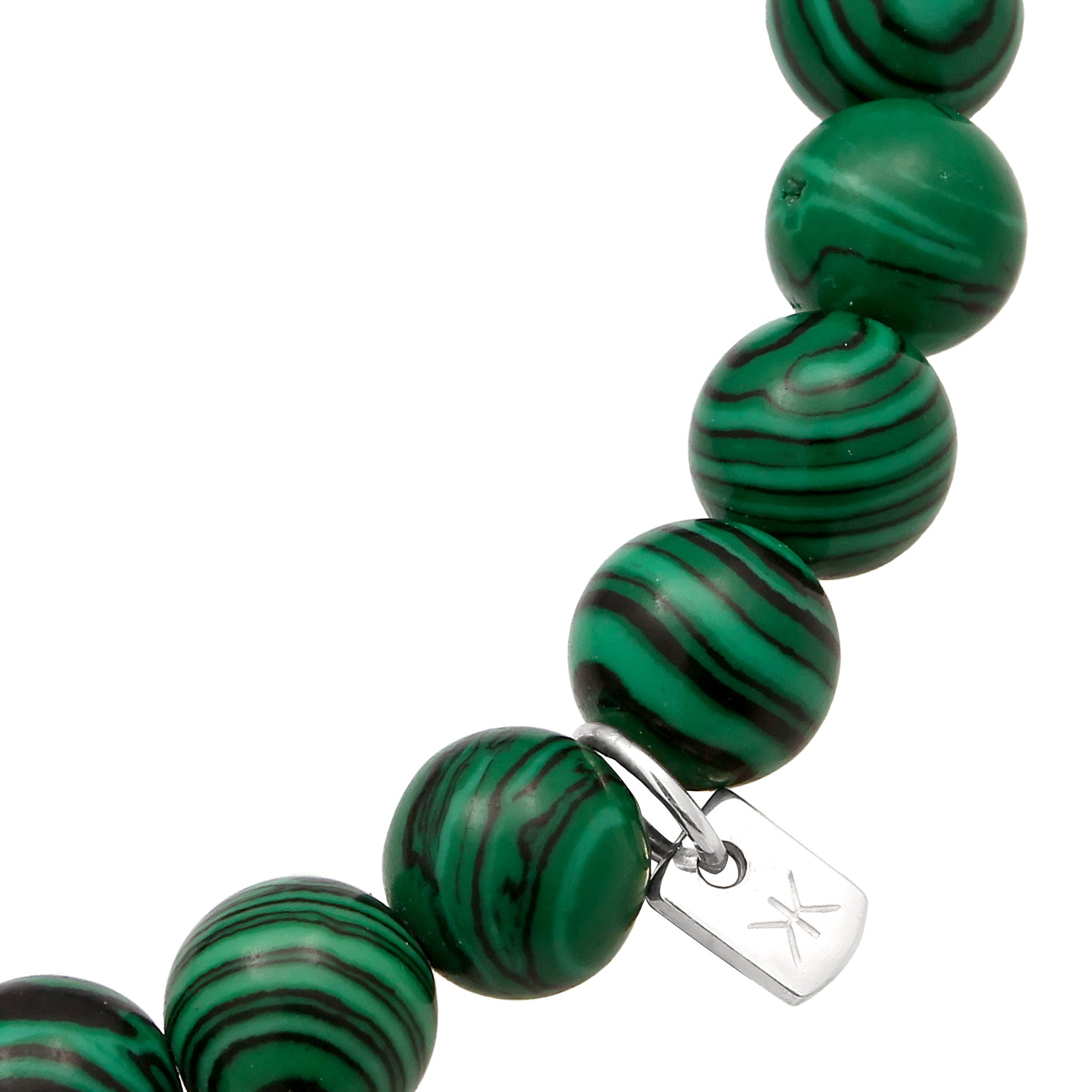 Grün - KUZZOI | Perlen-Armband | Tigerauge (Braun) & Malachit (Grün) | 925 Sterling Silber