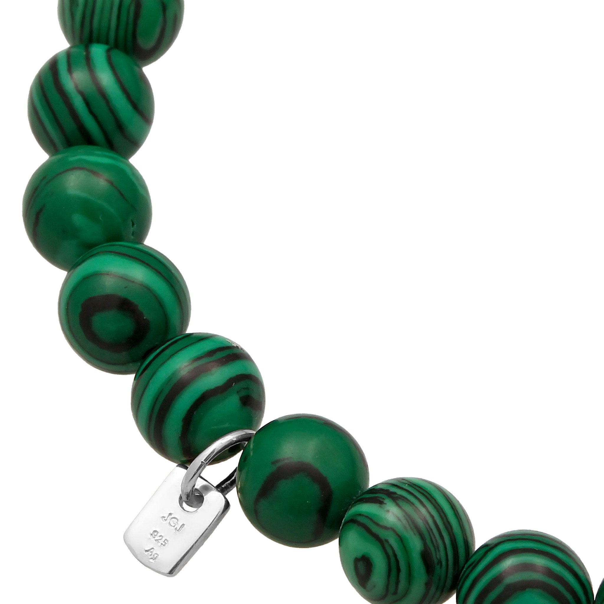 Grün - KUZZOI | Perlen-Armband | Tigerauge (Braun) & Malachit (Grün) | 925 Sterling Silber