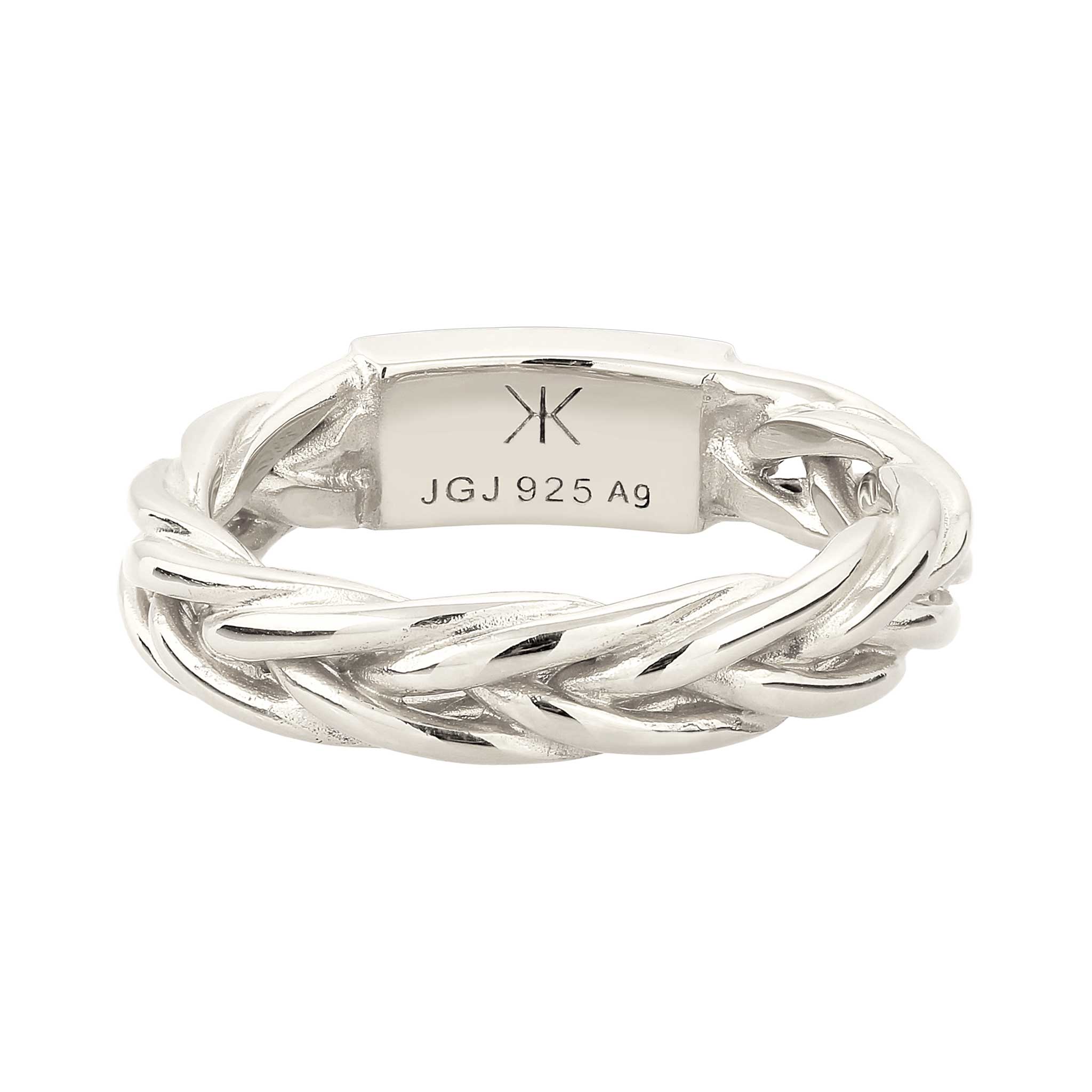 Silber - KUZZOI | Bandring Zopfmuster | 925 Sterling Silber