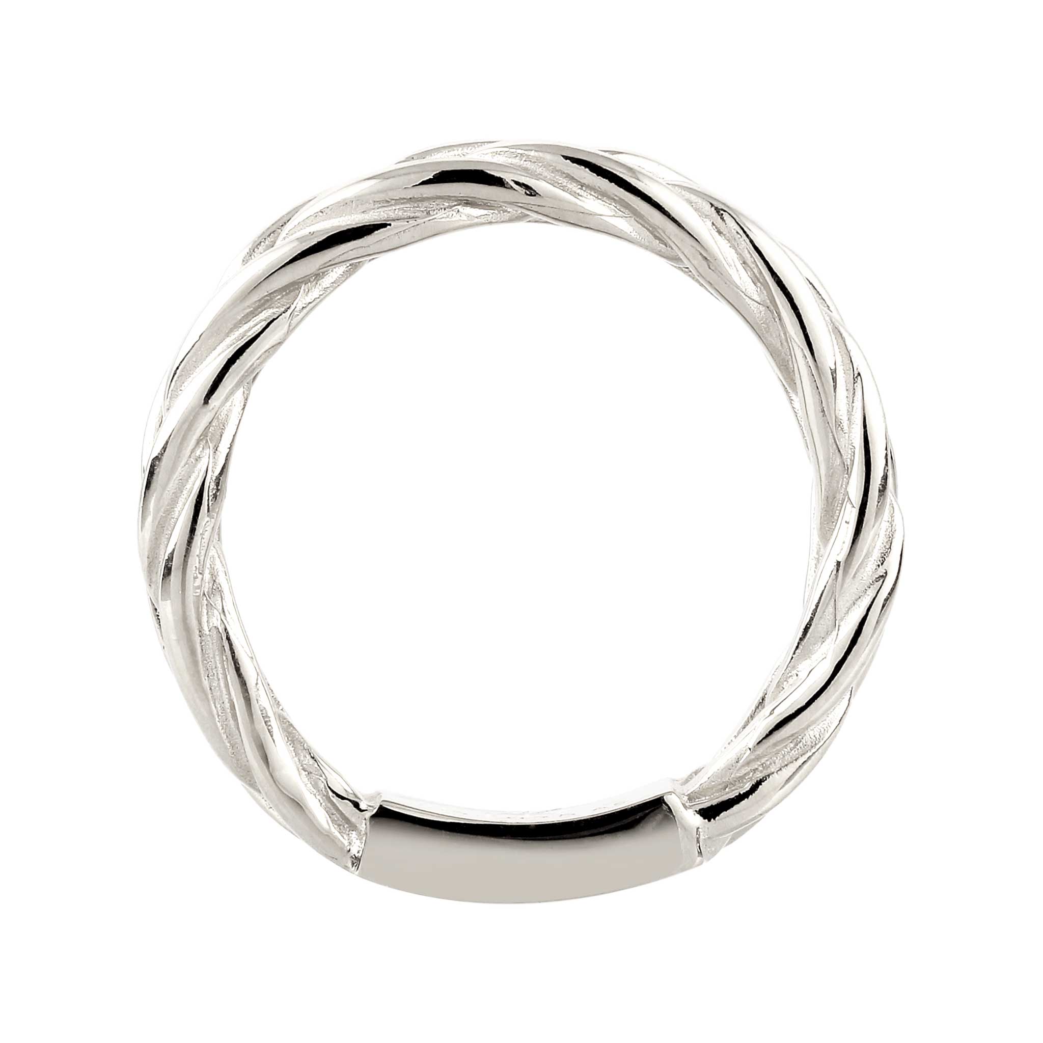 Silber - KUZZOI | Bandring Zopfmuster | 925 Sterling Silber