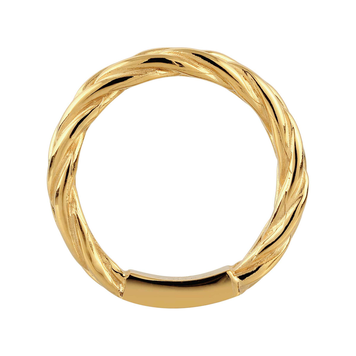 Gold - KUZZOI | Bandring Zopfmuster | 925 Sterling Silber