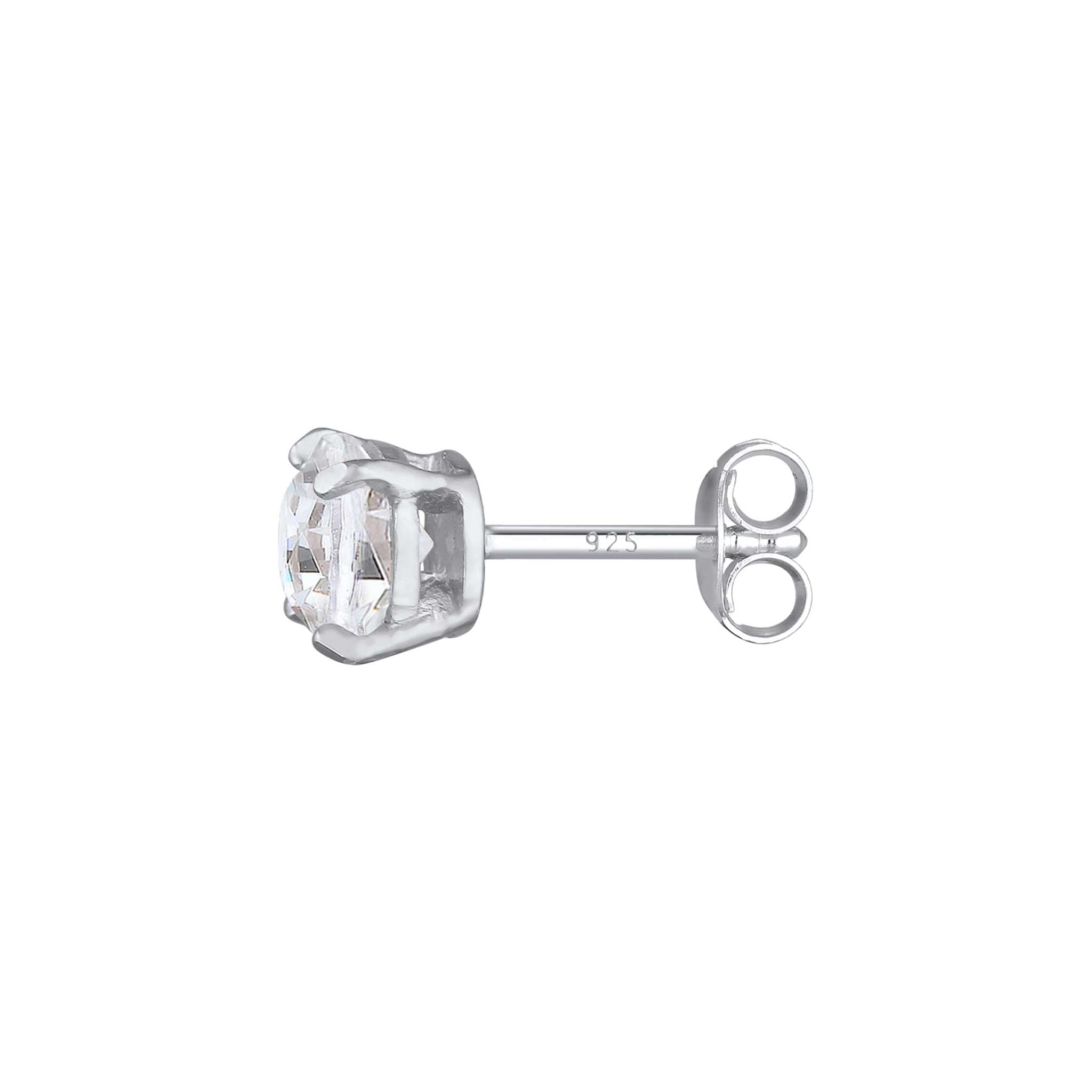 Silber - KUZZOI | Ohrstecker | Mit Kristallen von Swarovski® (Weiß) | 925 Sterling Silber
