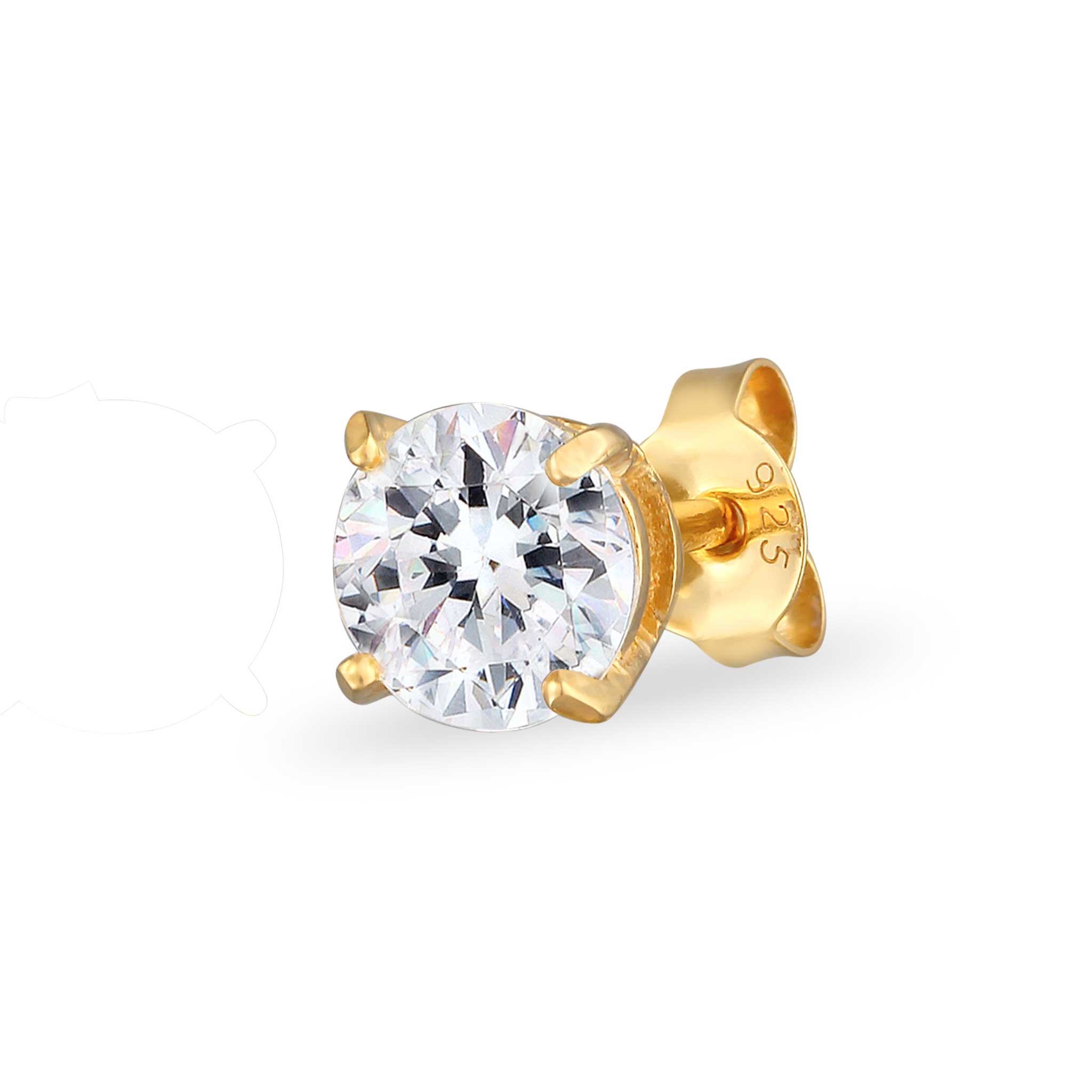 Gold - KUZZOI | Ohrstecker | Mit Kristallen von Swarovski® (Weiß) | 925 Sterling Silber vergoldet