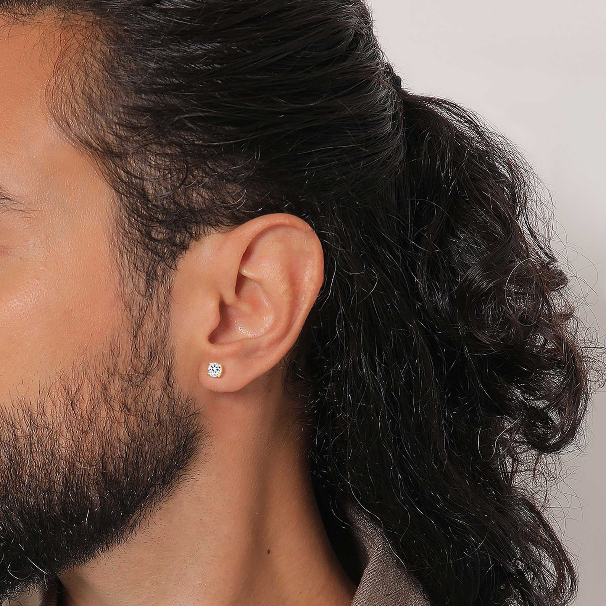 Gold - KUZZOI | Ohrstecker | Mit Kristallen von Swarovski® (Weiß) | 925 Sterling Silber vergoldet