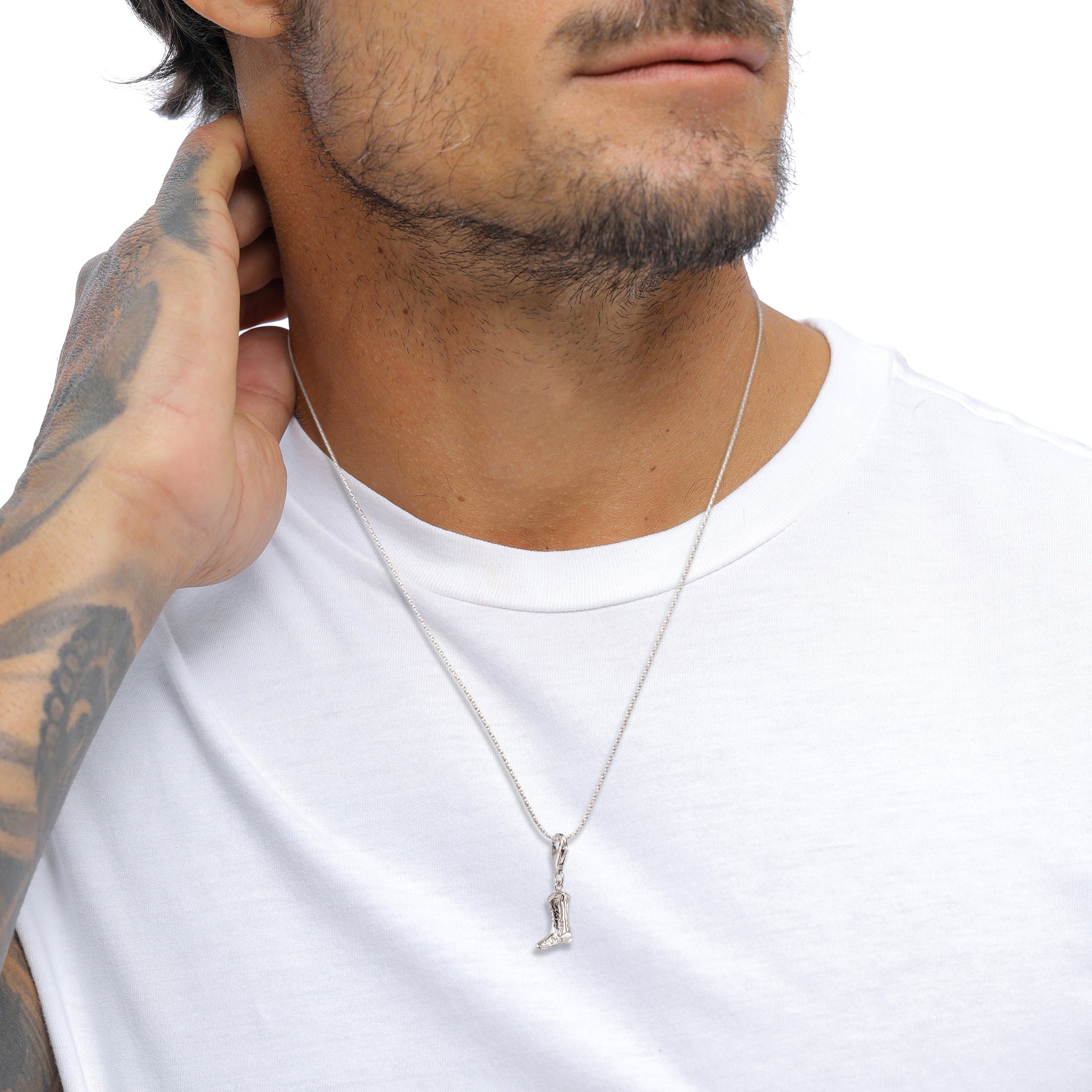 Silber - KUZZOI | Charm Westernstiefel | 925 Sterling Silber